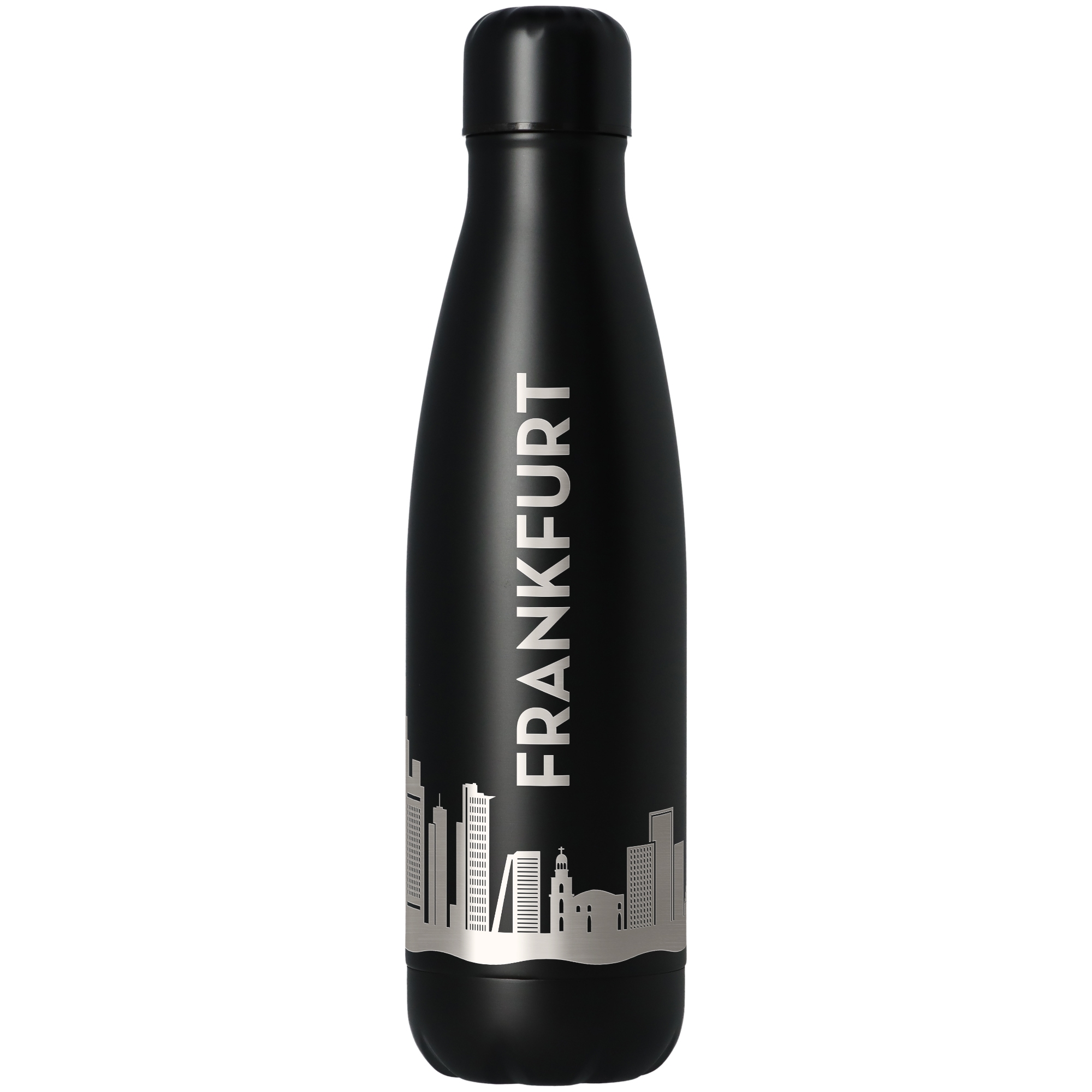 Trinkflasche Skyline Frankfurt Schwarz 500ml