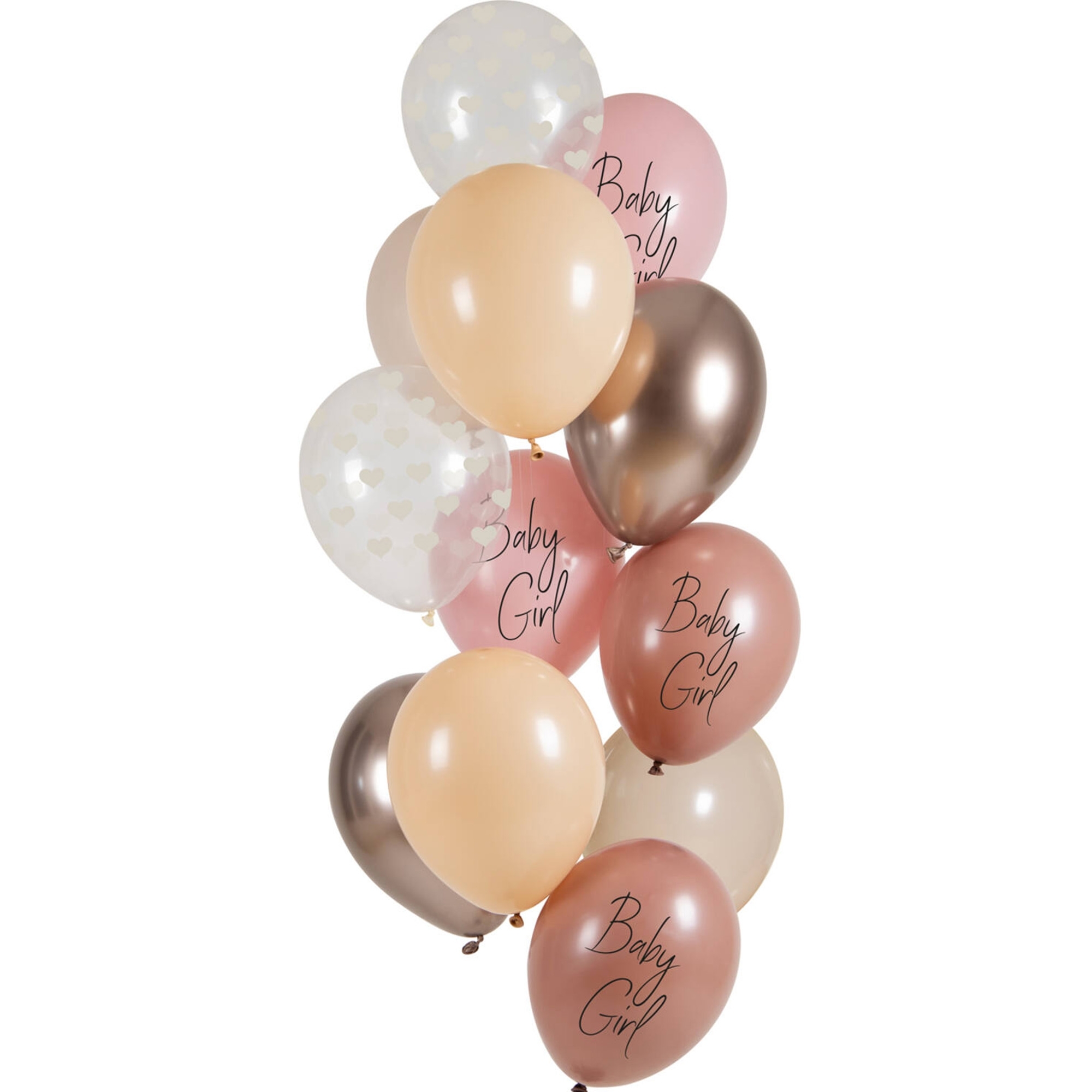 12 Latexballons im Set "Baby Girl" Ø 33cm