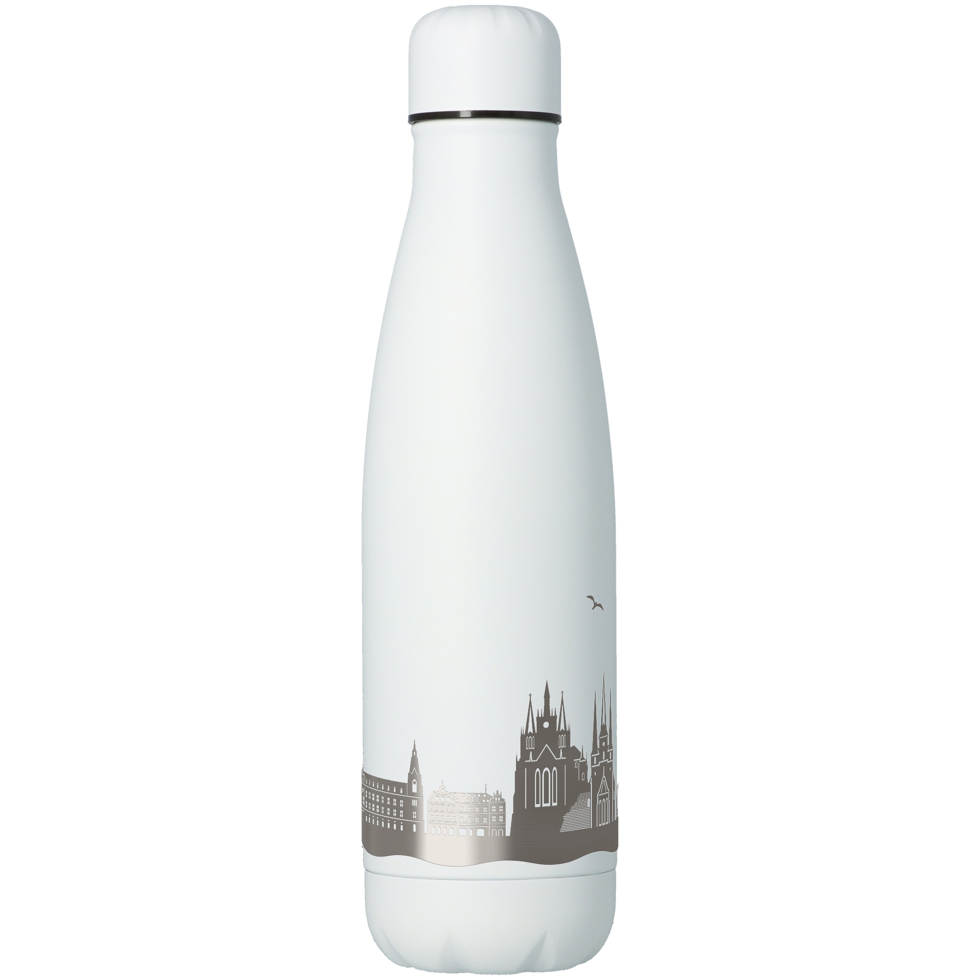 Trinkflasche Skyline Erfurt Weiß 500ml