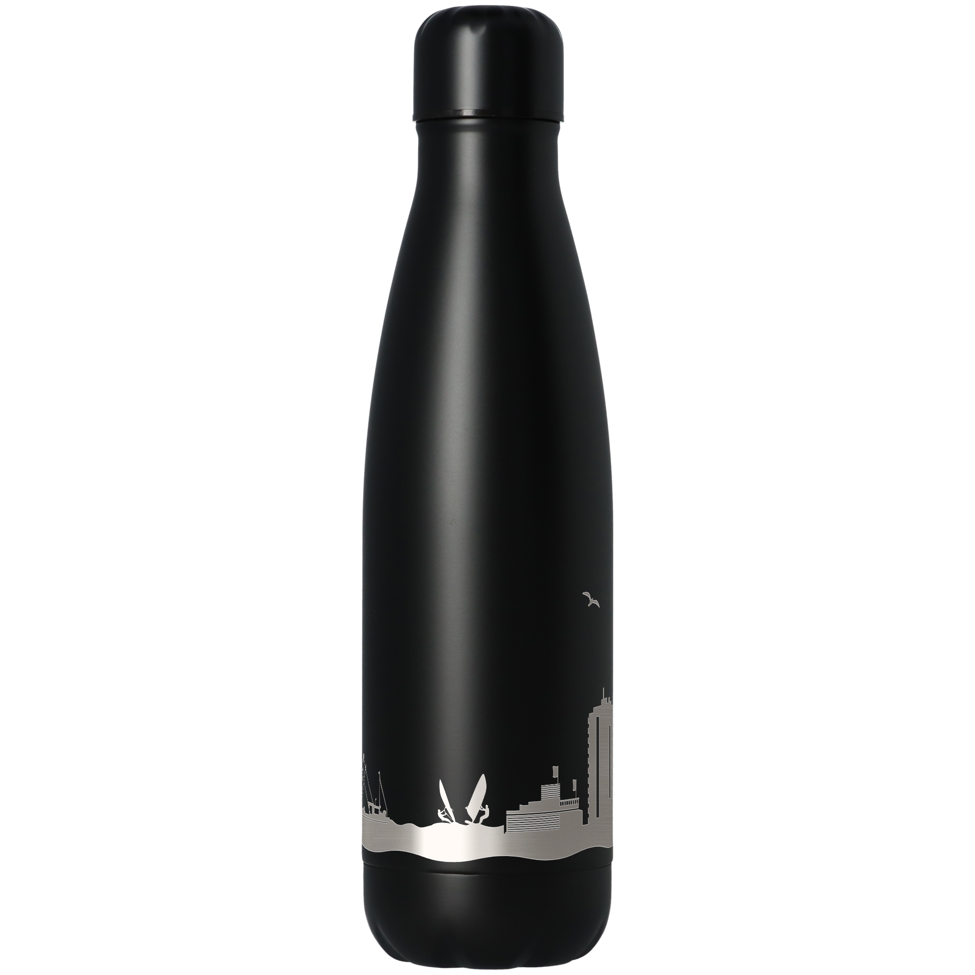 Trinkflasche Skyline Büsum Schwarz 500ml