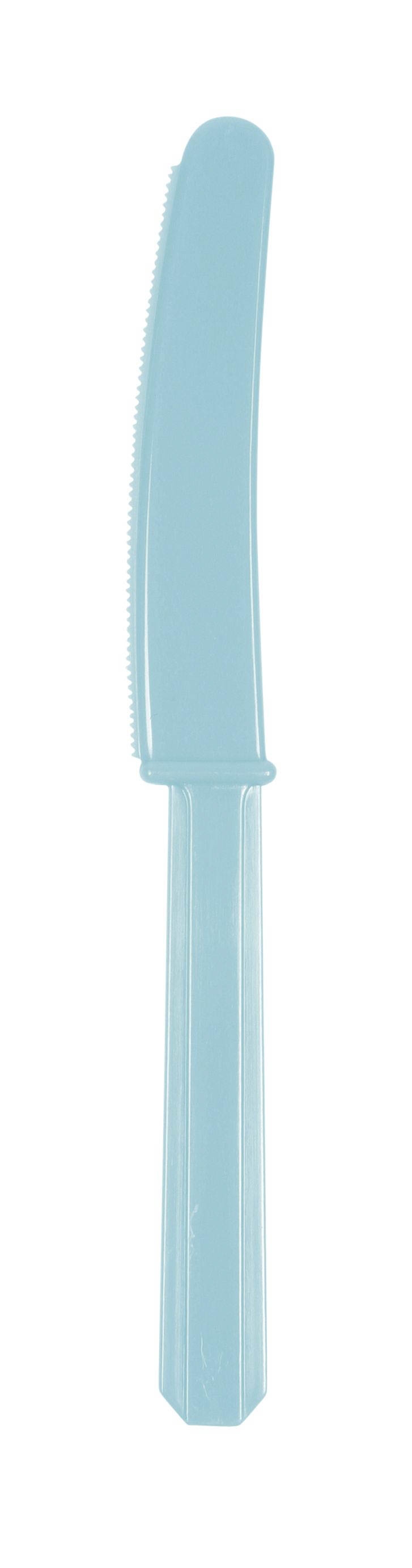 Karibik Blau - 10 Plastikmesser