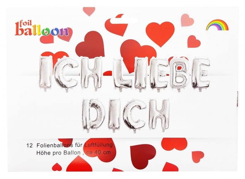 Folienballon-Girlande Ich Liebe Dich