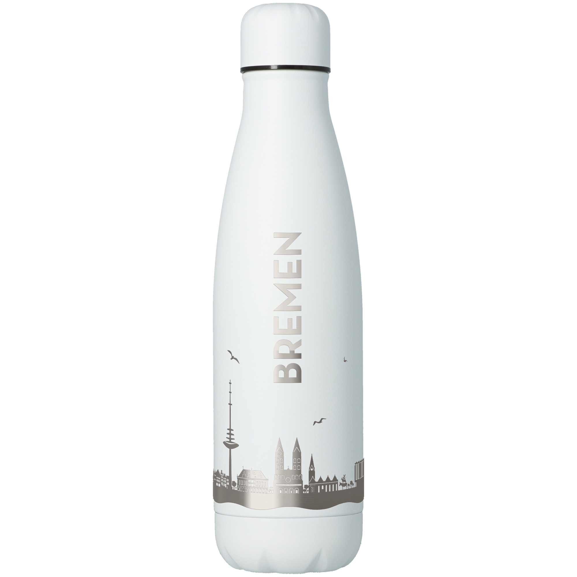 Trinkflasche Skyline Bremen Weiß 500ml