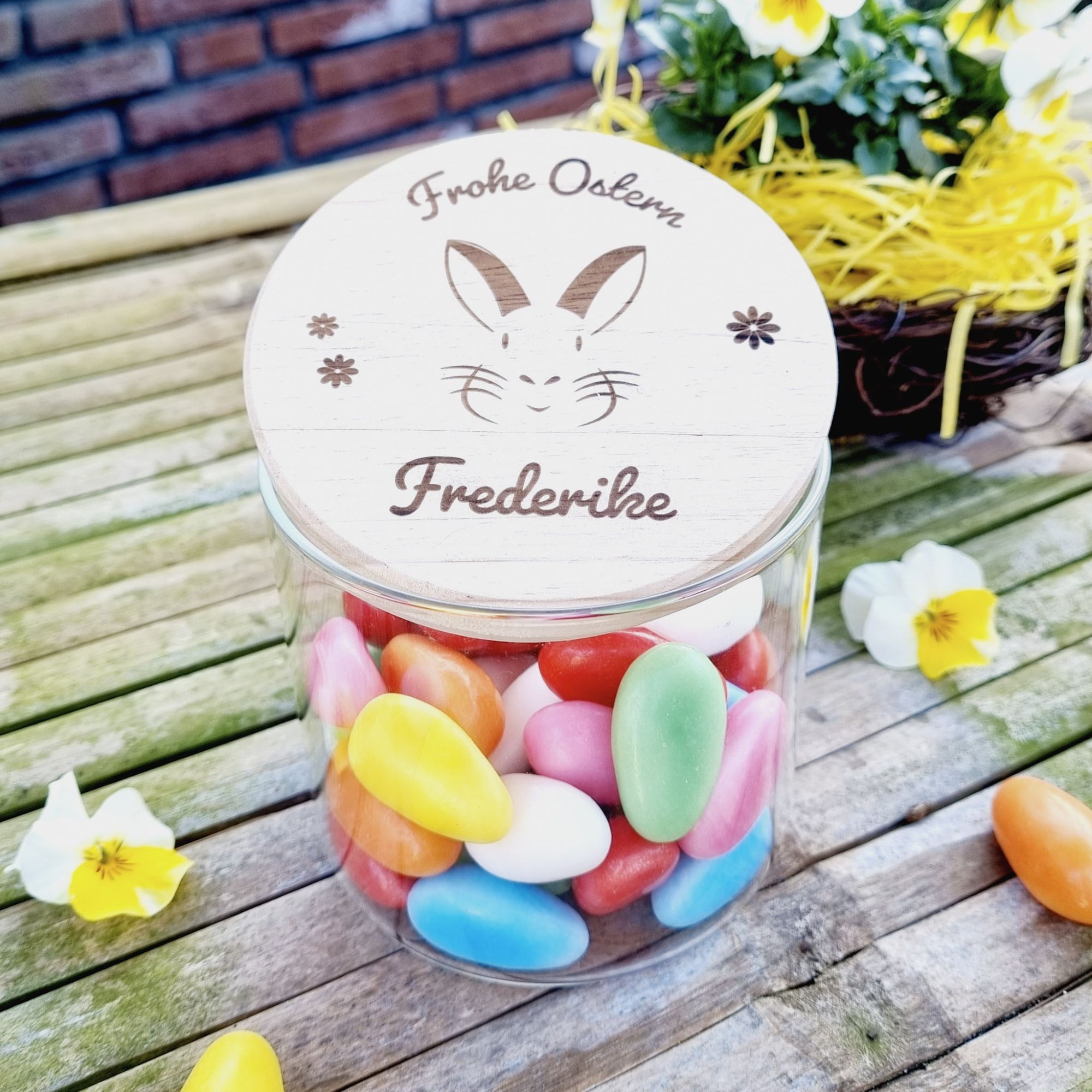 Geschenkglas Frohe Ostern "Name"