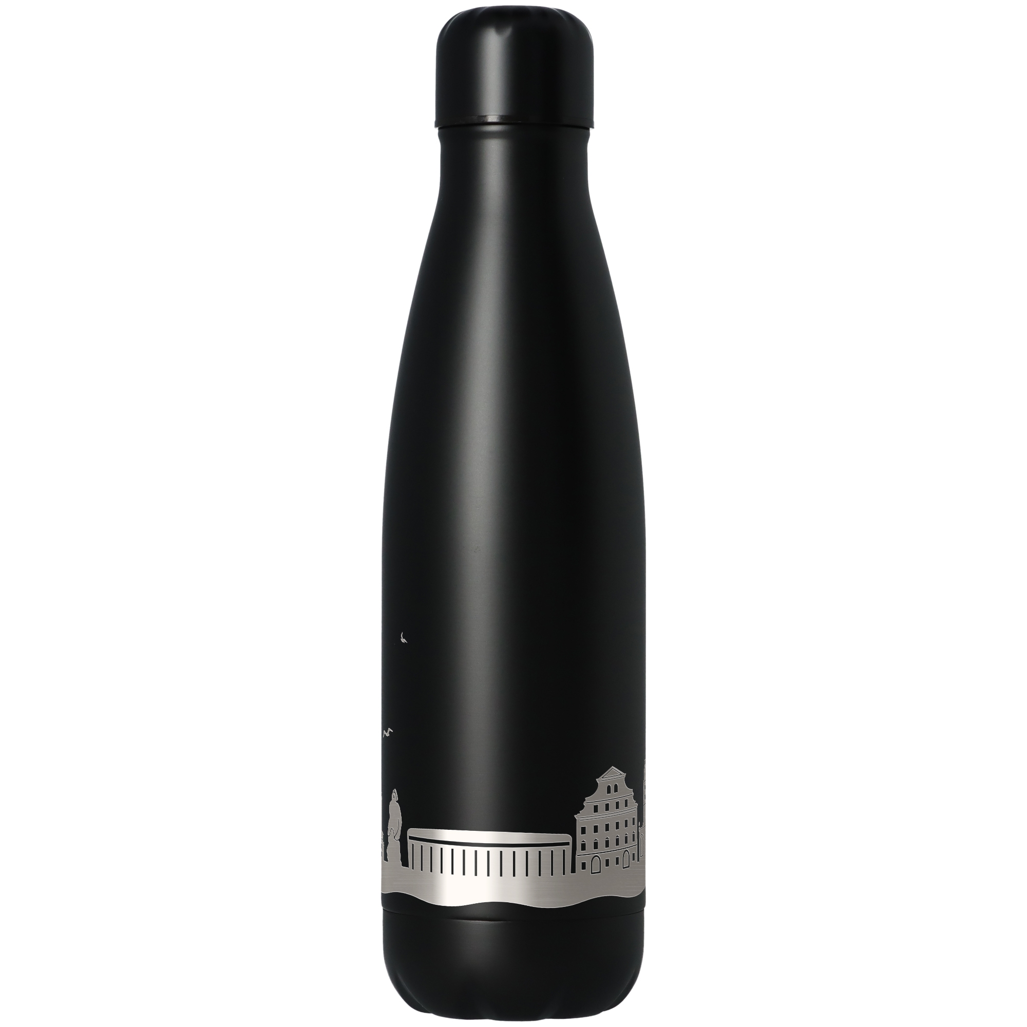 Trinkflasche Skyline Augsburg Schwarz 500ml