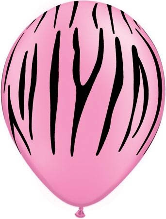 Qualatex Latexballon Zebra Neon Rosa Ø 30cm