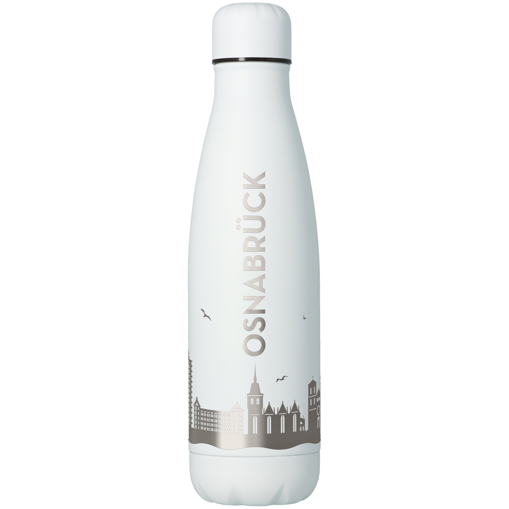 Trinkflasche Skyline Osnabrück Weiß 500ml