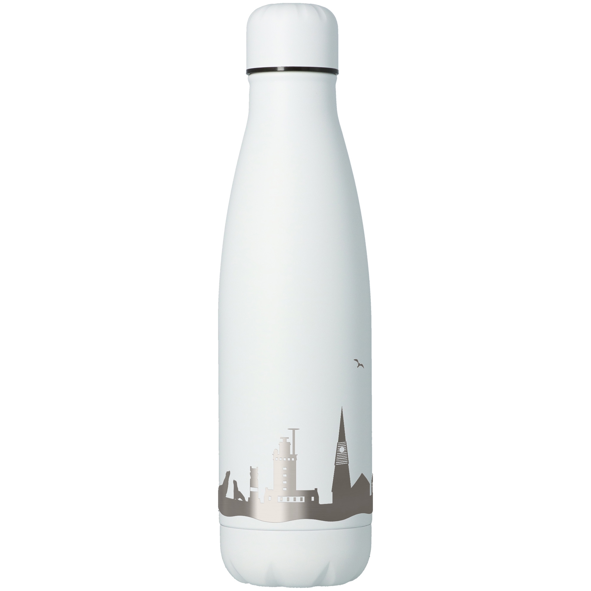 Trinkflasche Skyline Helgoland Weiß 500ml