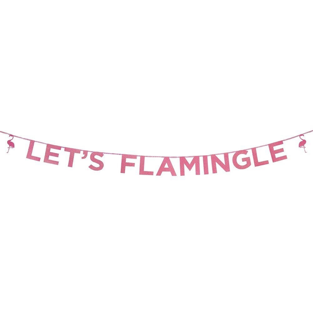 Say It With Glitter - Let's Flamingle Pink-Glitzer-Girlande