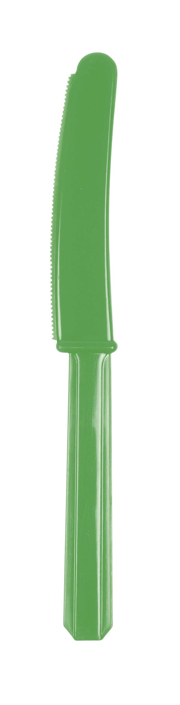 Festliches Grün - 10 Plastikmesser