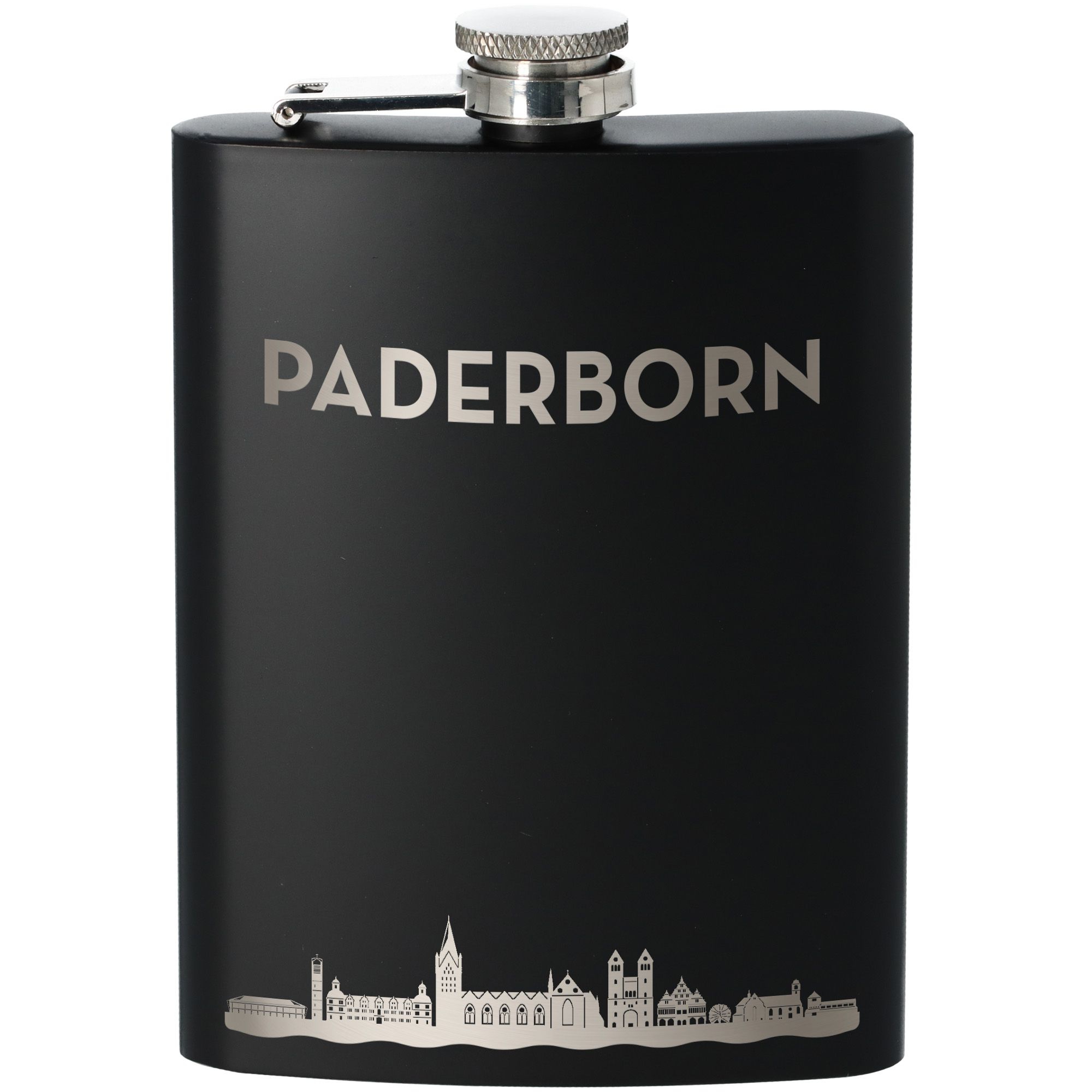 Flachmann Skyline Paderborn Schwarz 235ml