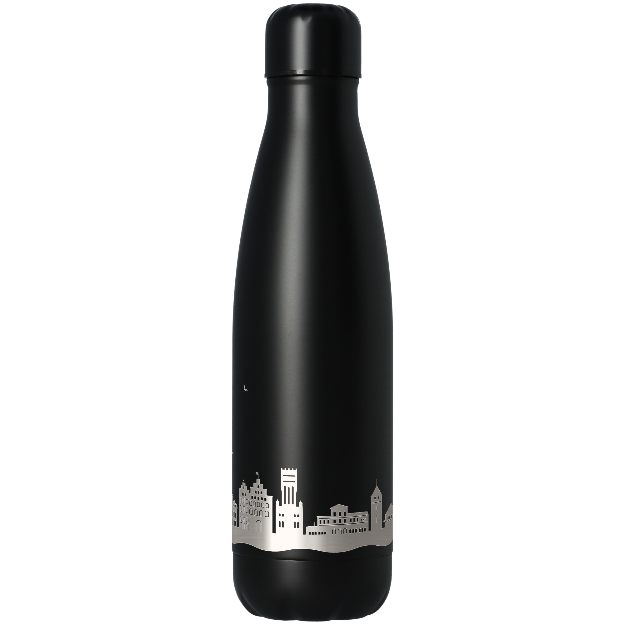 Trinkflasche Skyline Lüneburg Schwarz 500ml