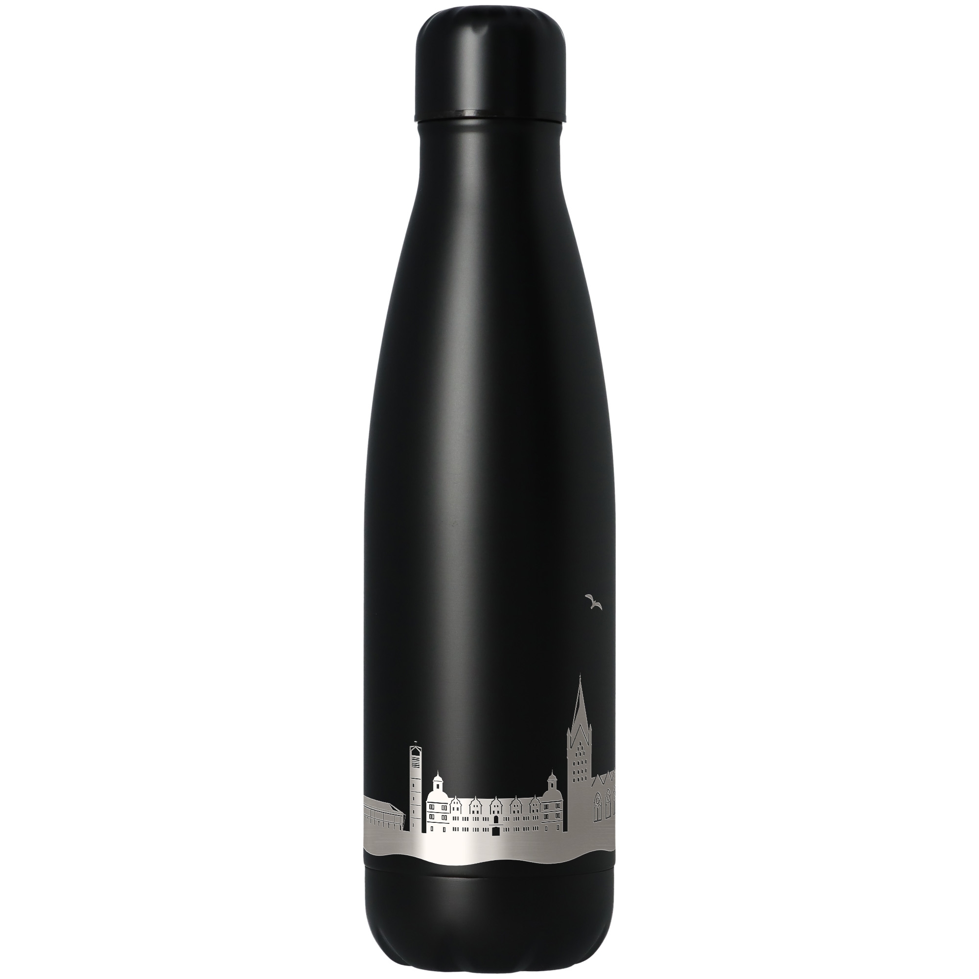 Trinkflasche Skyline Paderborn Schwarz 500ml