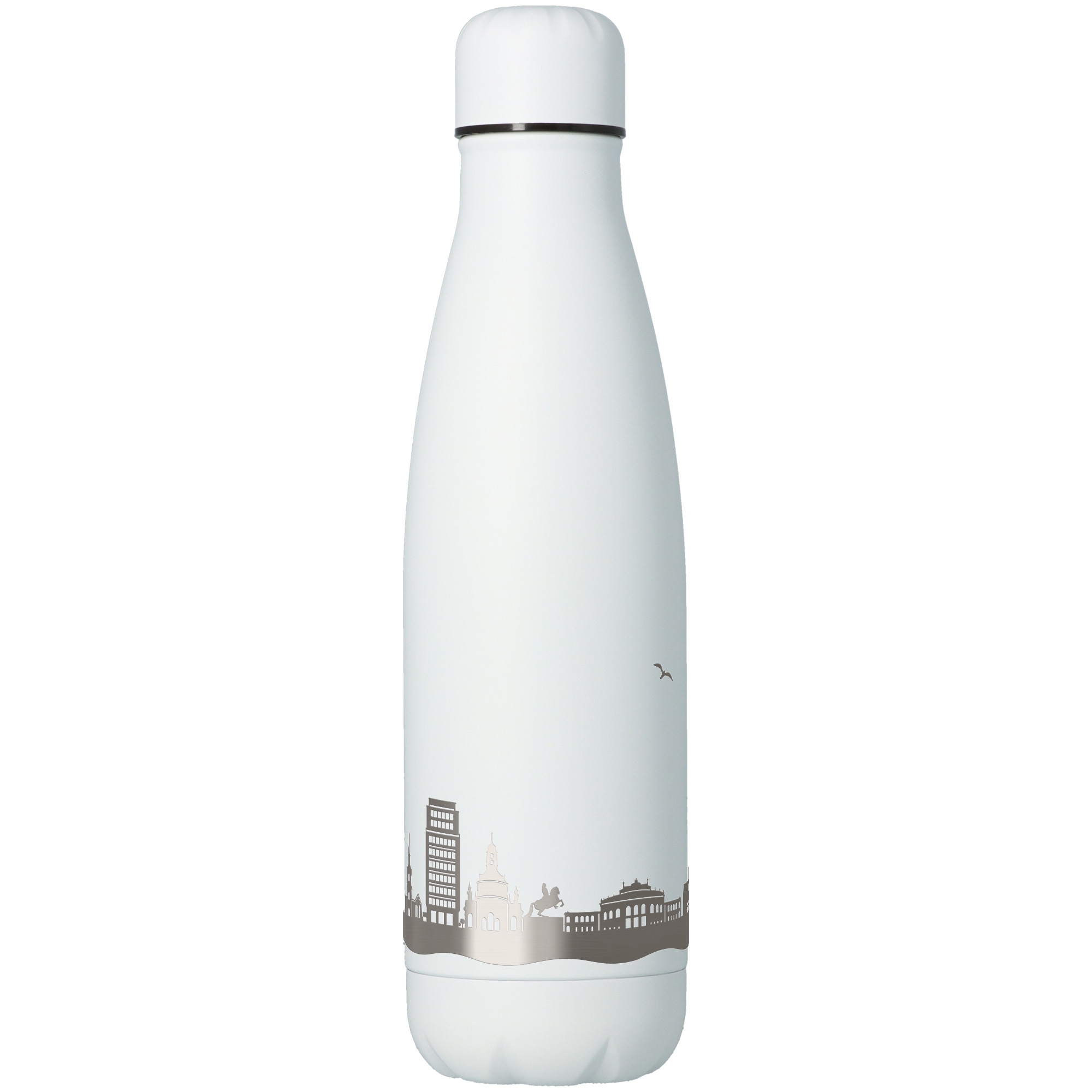 Trinkflasche Skyline Dresden Weiß 500ml