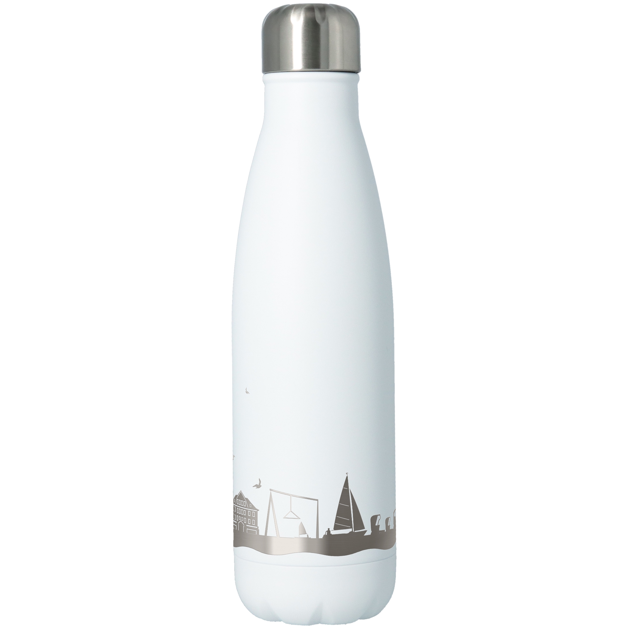 Trinkflasche Skyline Grömitz Weiß 500ml