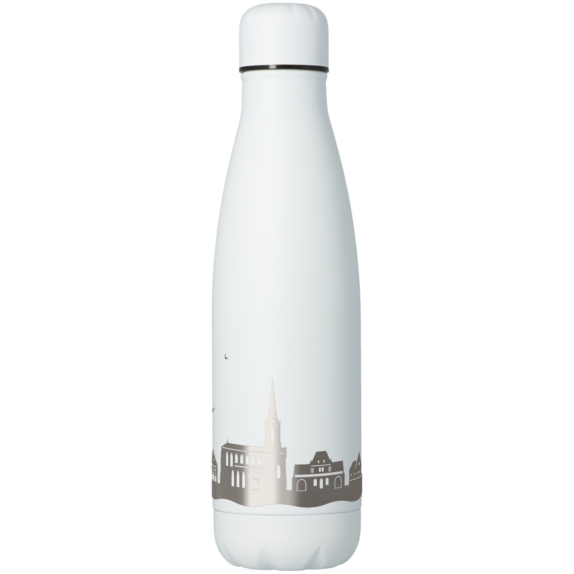 Trinkflasche Skyline Buxtehude Weiß 500ml