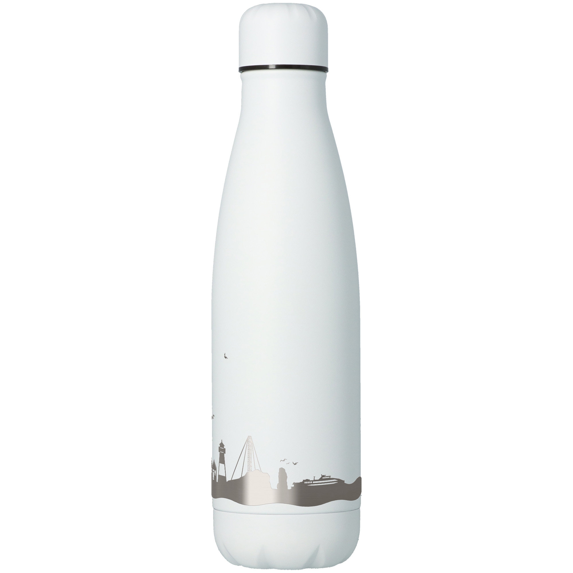 Trinkflasche Skyline Helgoland Weiß 500ml