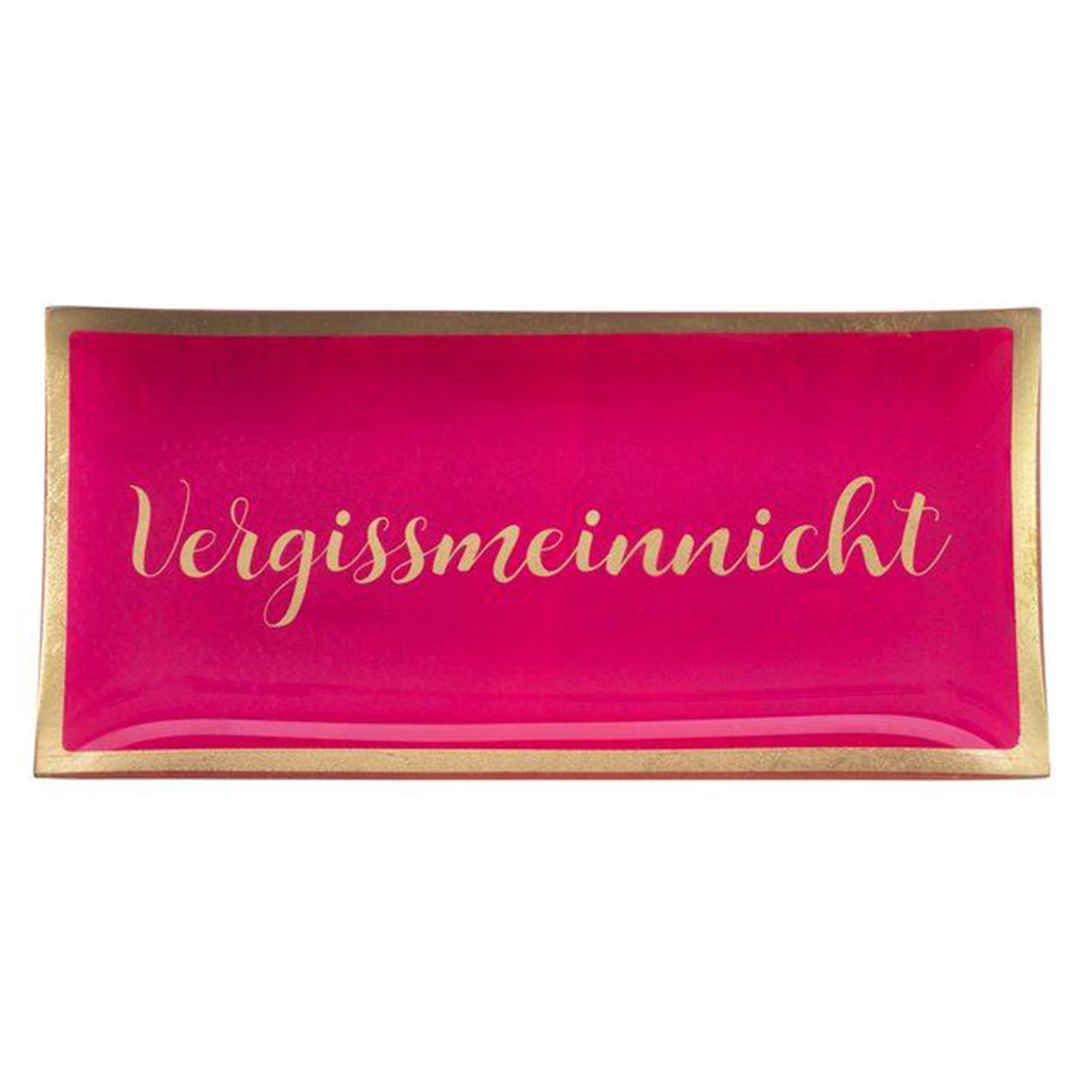 Glasteller "Vergissmeinnicht", Neon Pink - L