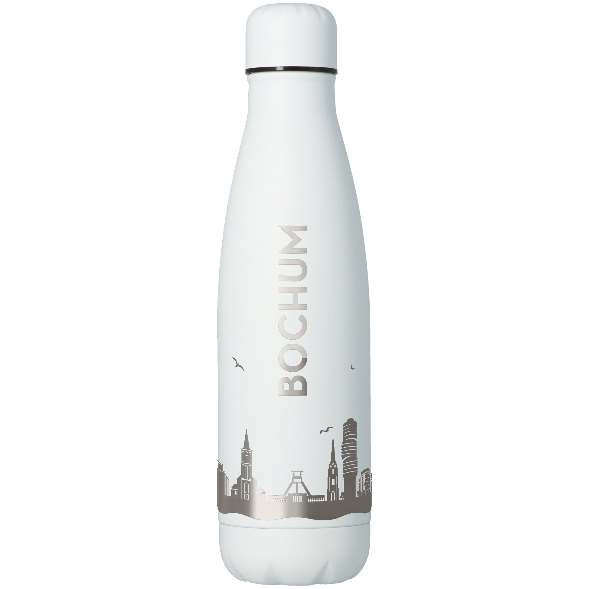 Trinkflasche Skyline Bochum Weiß 500ml