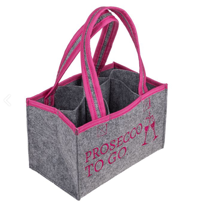 "Prosecco to Go" Filztasche für 6 Flaschen