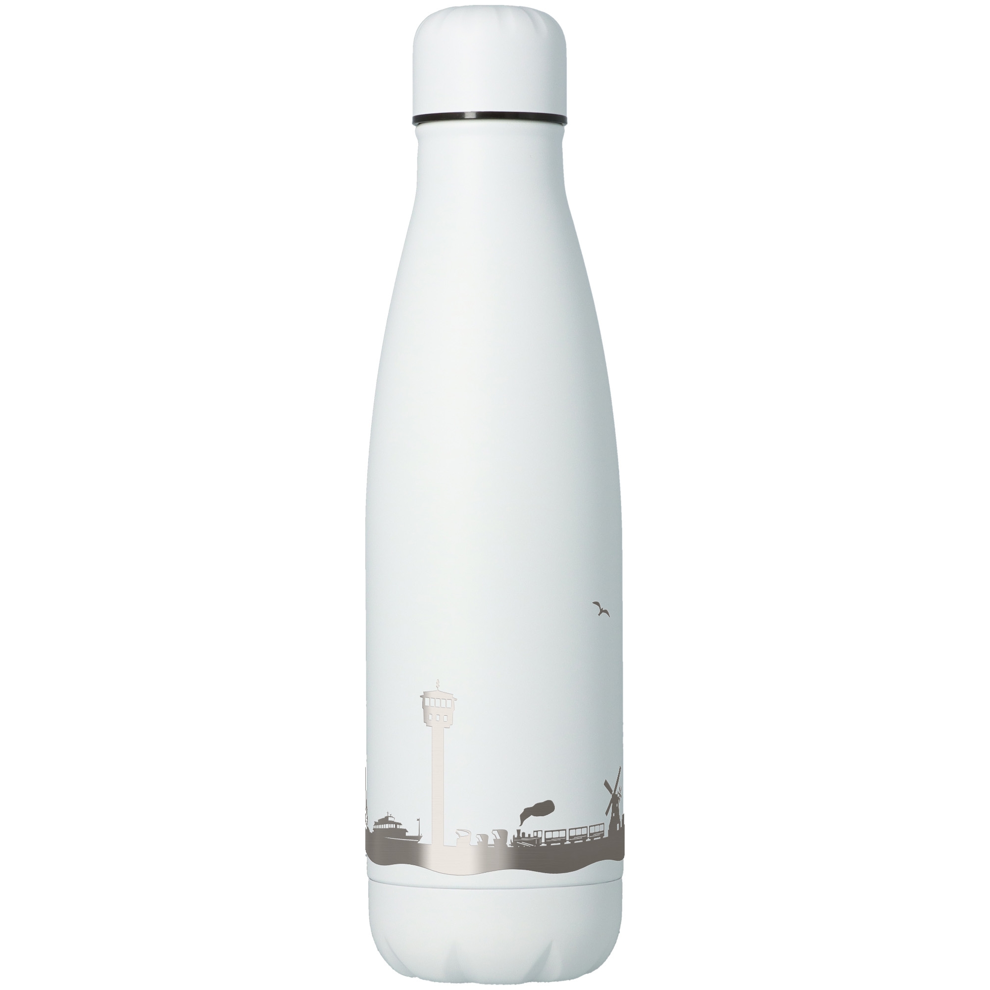 Trinkflasche Skyline Kühlungsborn Weiß 500ml