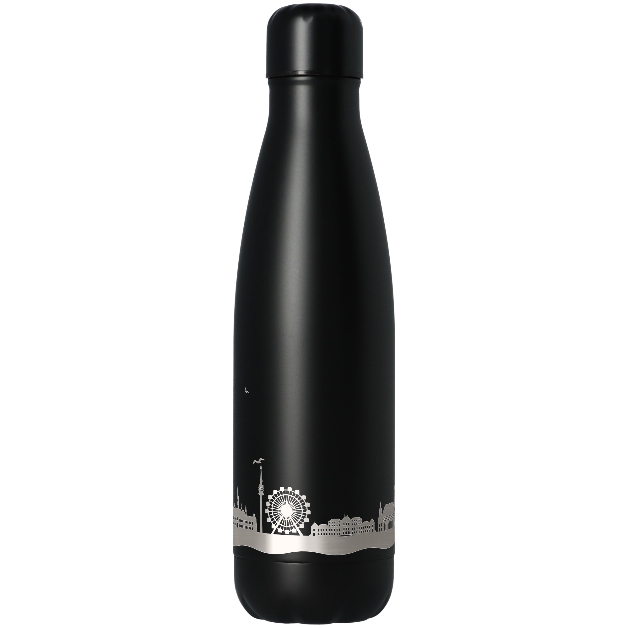 Trinkflasche Skyline Wien Schwarz 500ml