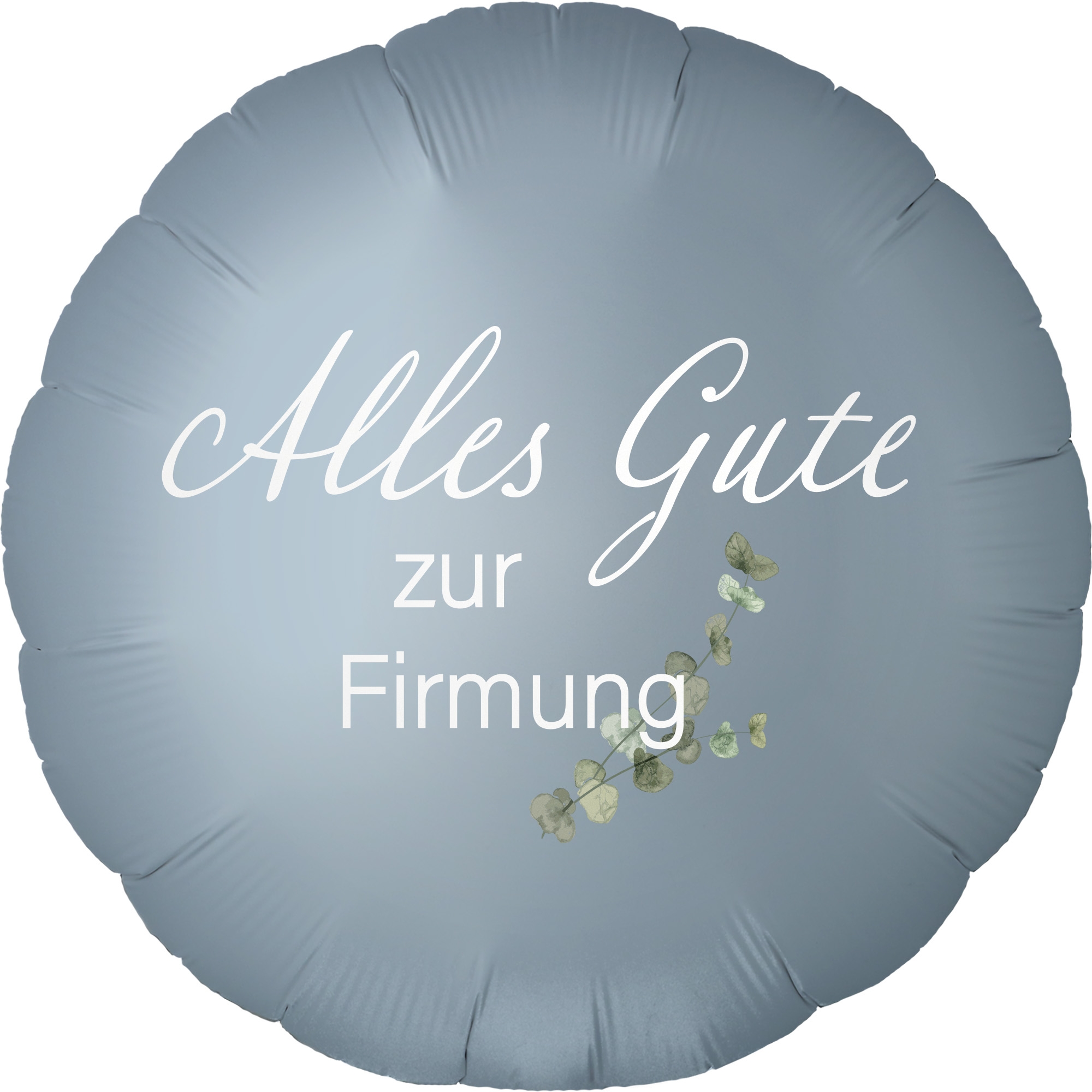 Folienballon Rund Satin Luxe Steel Blue "Alles Gute zur Firmung" 45cm