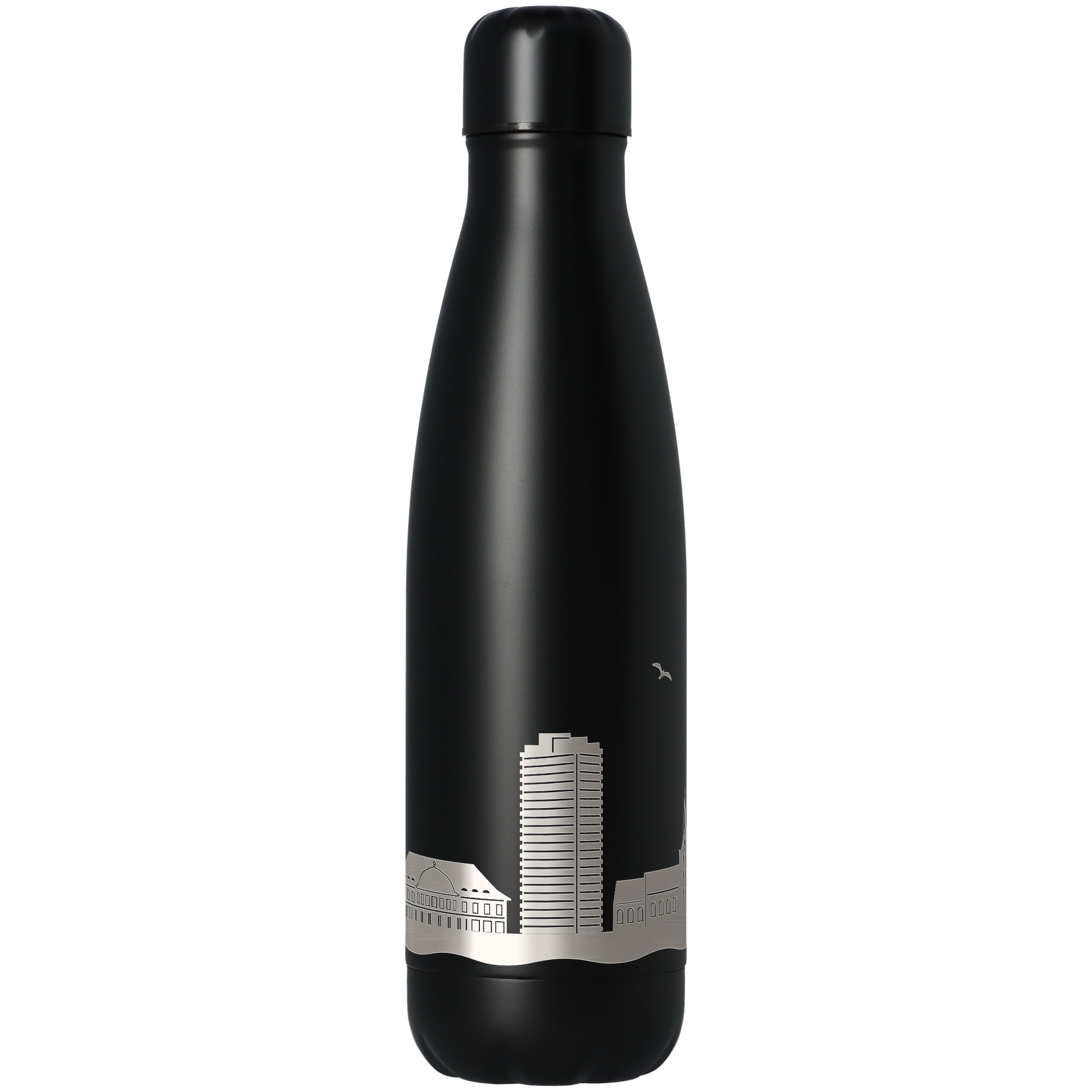 Trinkflasche Skyline Travemünde Schwarz 500ml