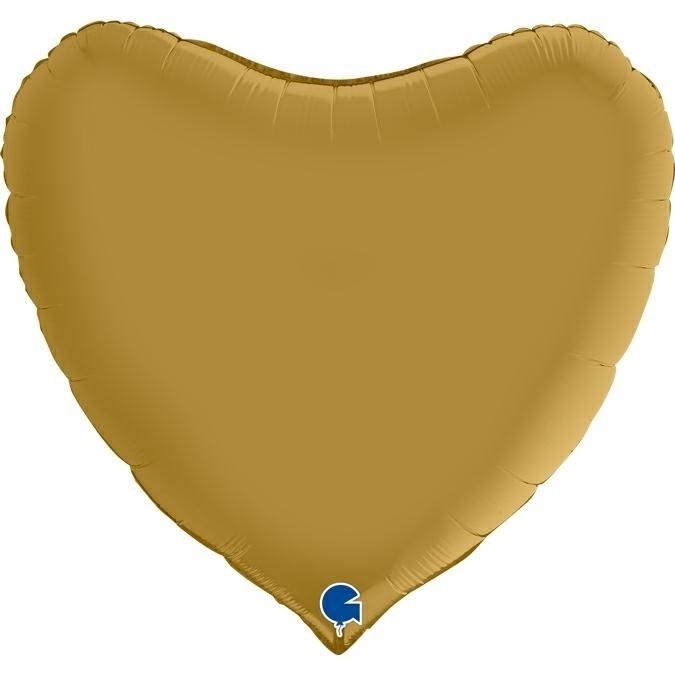 Folienballon "Herz" Satin Gold, 90cm