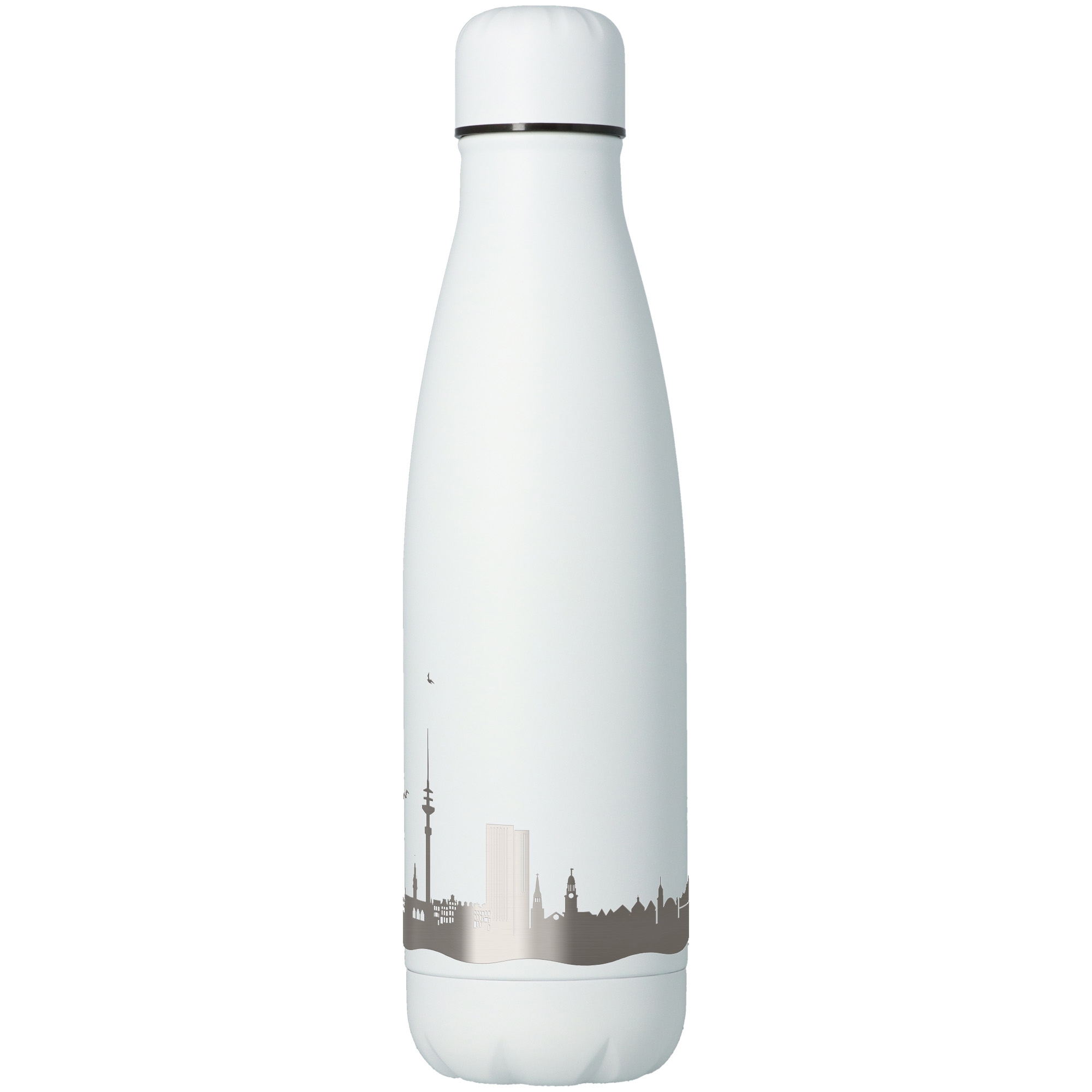 Trinkflasche Skyline Hamburg Weiß 500ml