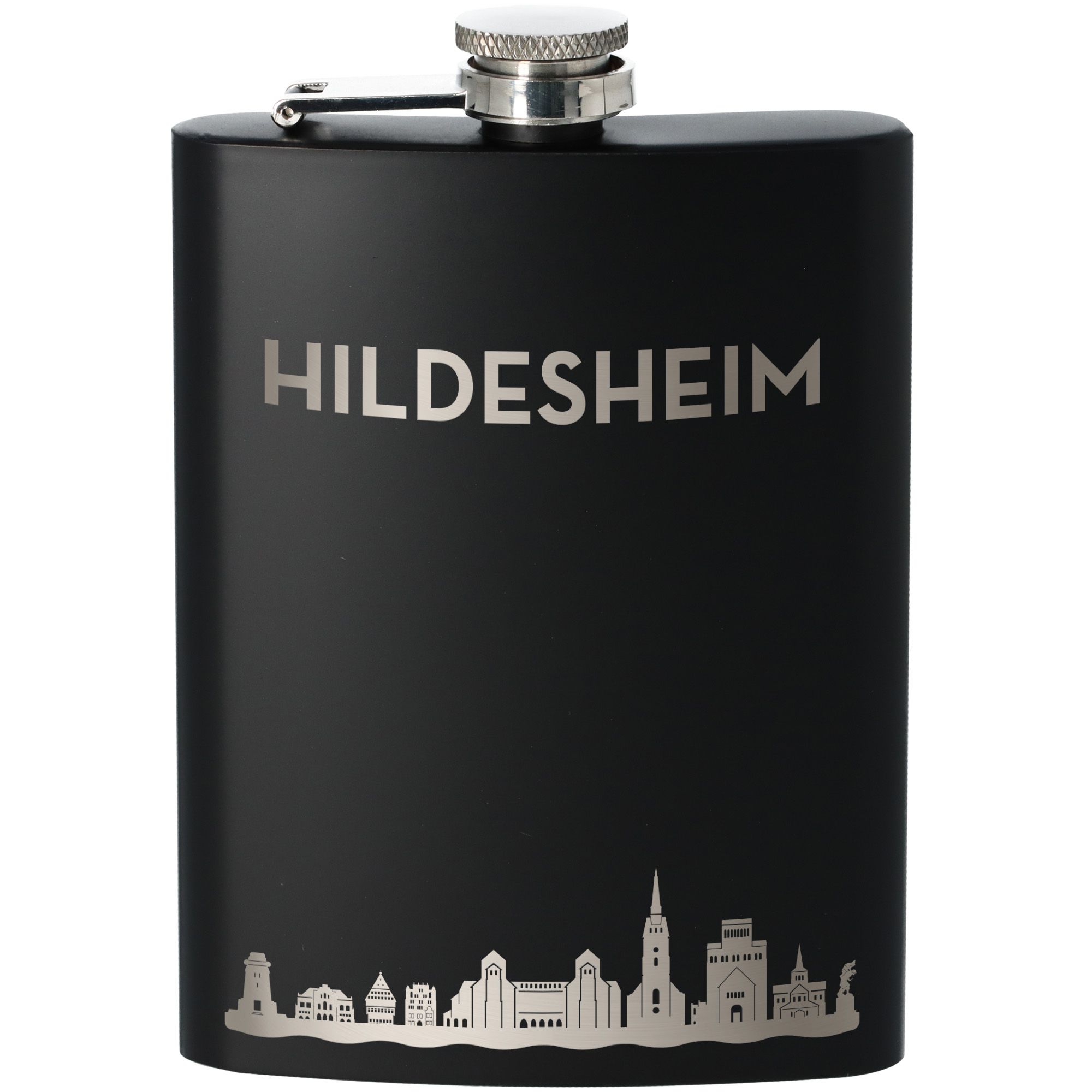 Flachmann Skyline Hildesheim Schwarz 235ml