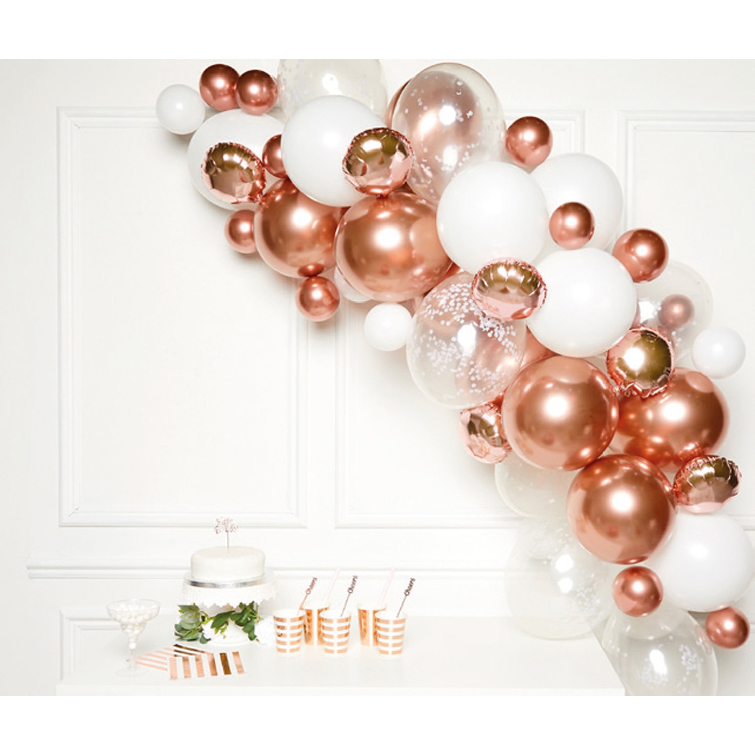 DIY Ballongirlande zum selberbauen - Roségold