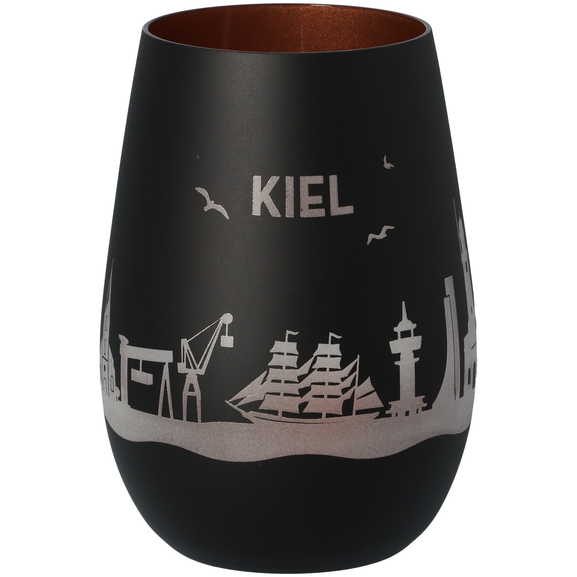 Windlicht Skyline Kiel Schwarz/Bronze