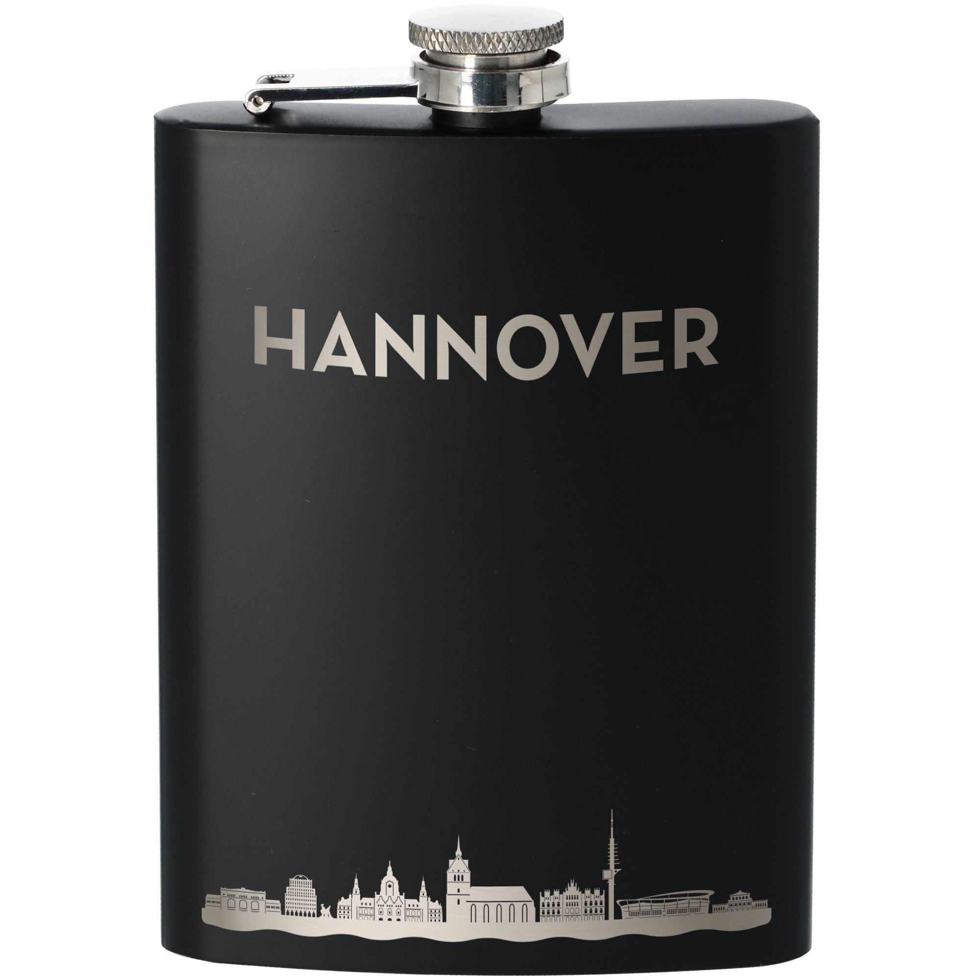 Flachmann Skyline Hannover Schwarz 235ml