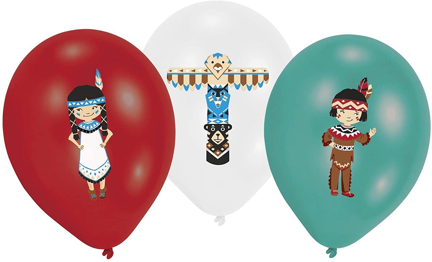 Indianer - 6 Latexballons