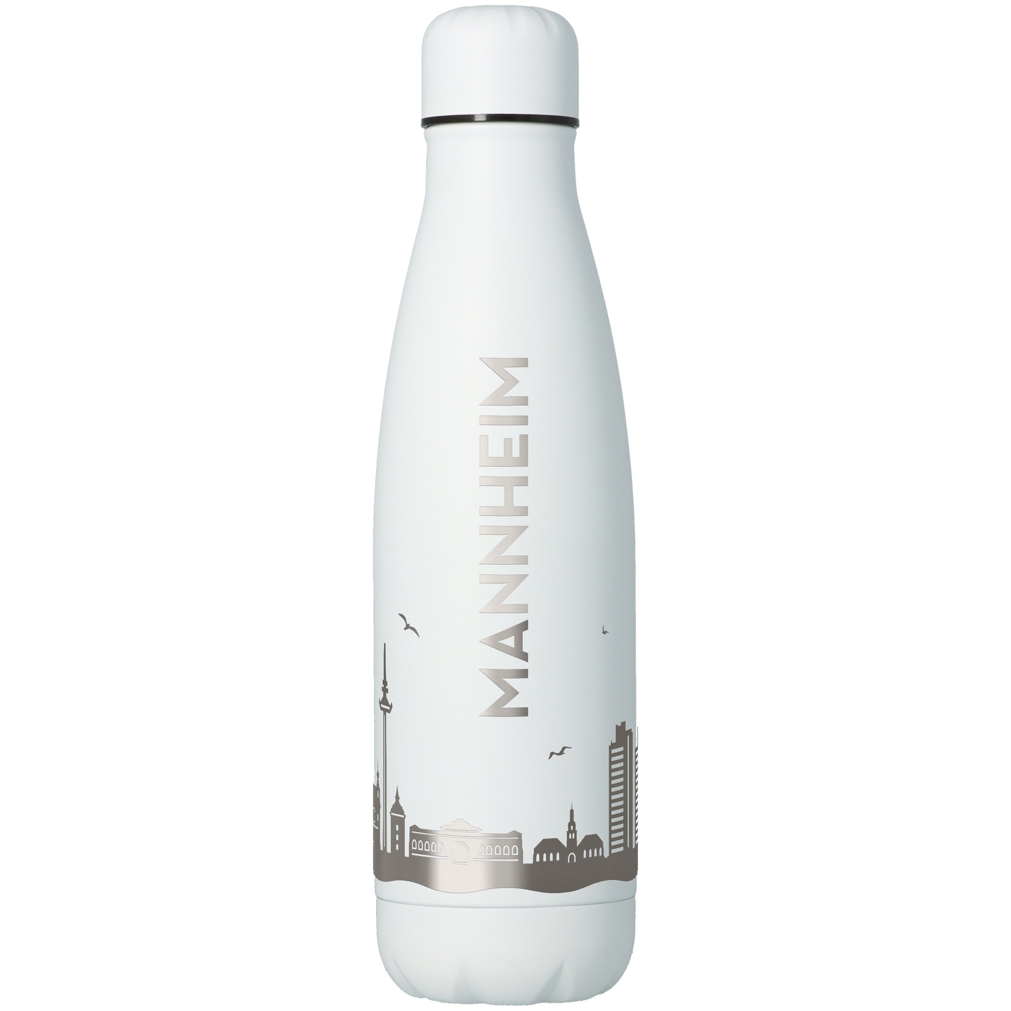 Trinkflasche Skyline Mannheim Weiß 500ml