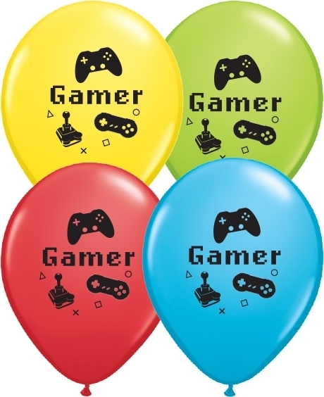 Qualatex Latexballon "Gamer" verschiedene Farben Ø 30cm