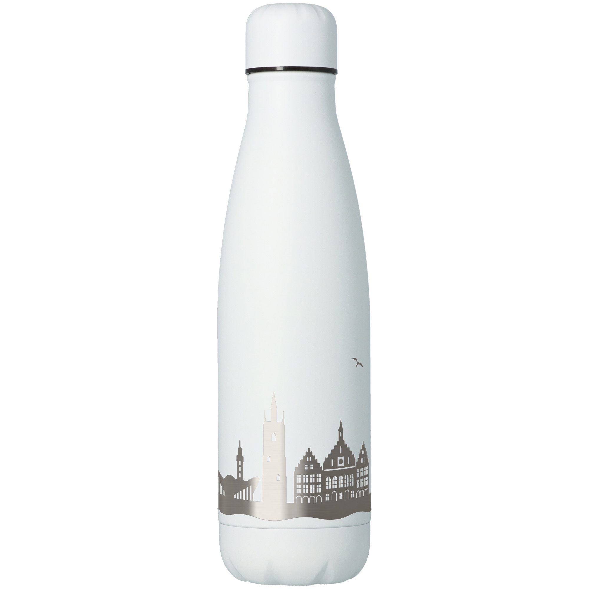 Trinkflasche Skyline Rostock Weiß 500ml