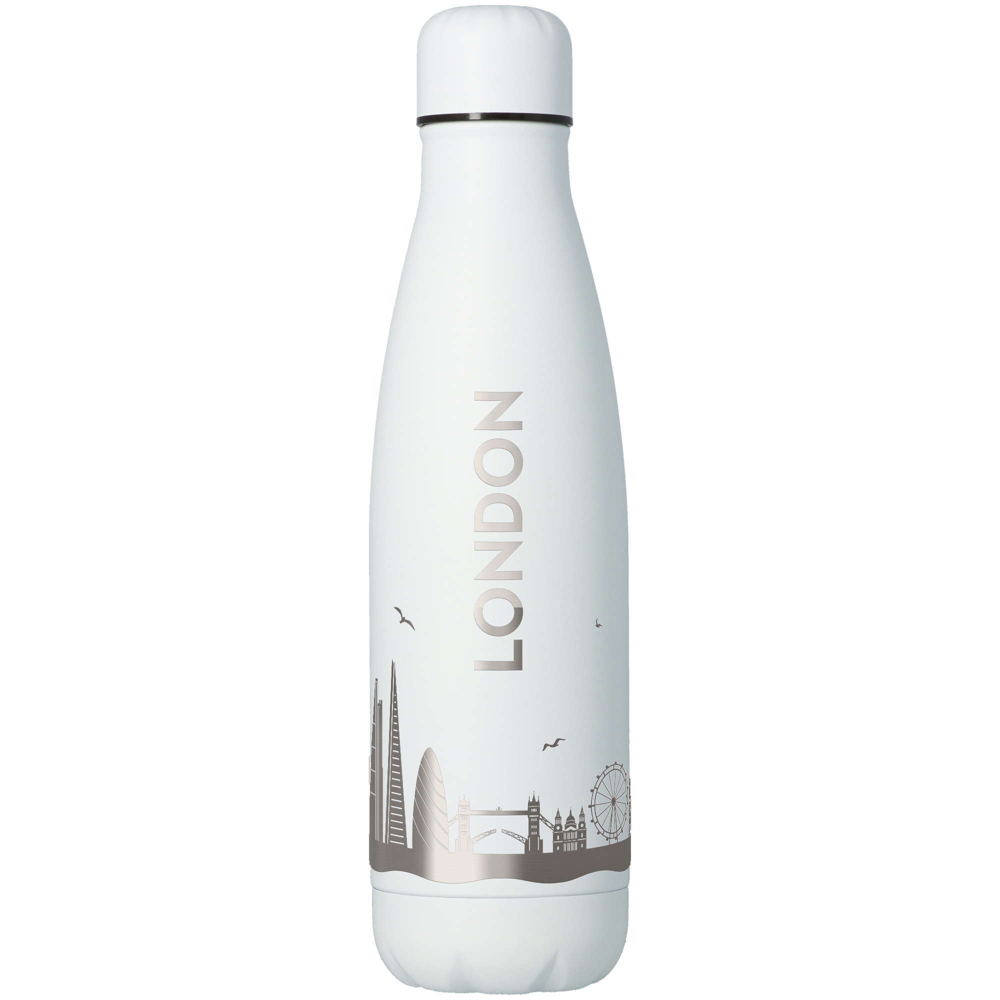 Trinkflasche Skyline London Weiß 500ml