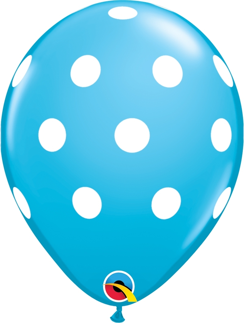 Qualatex Latexballon Big Polka Dots verschiedene Farben Ø 30cm