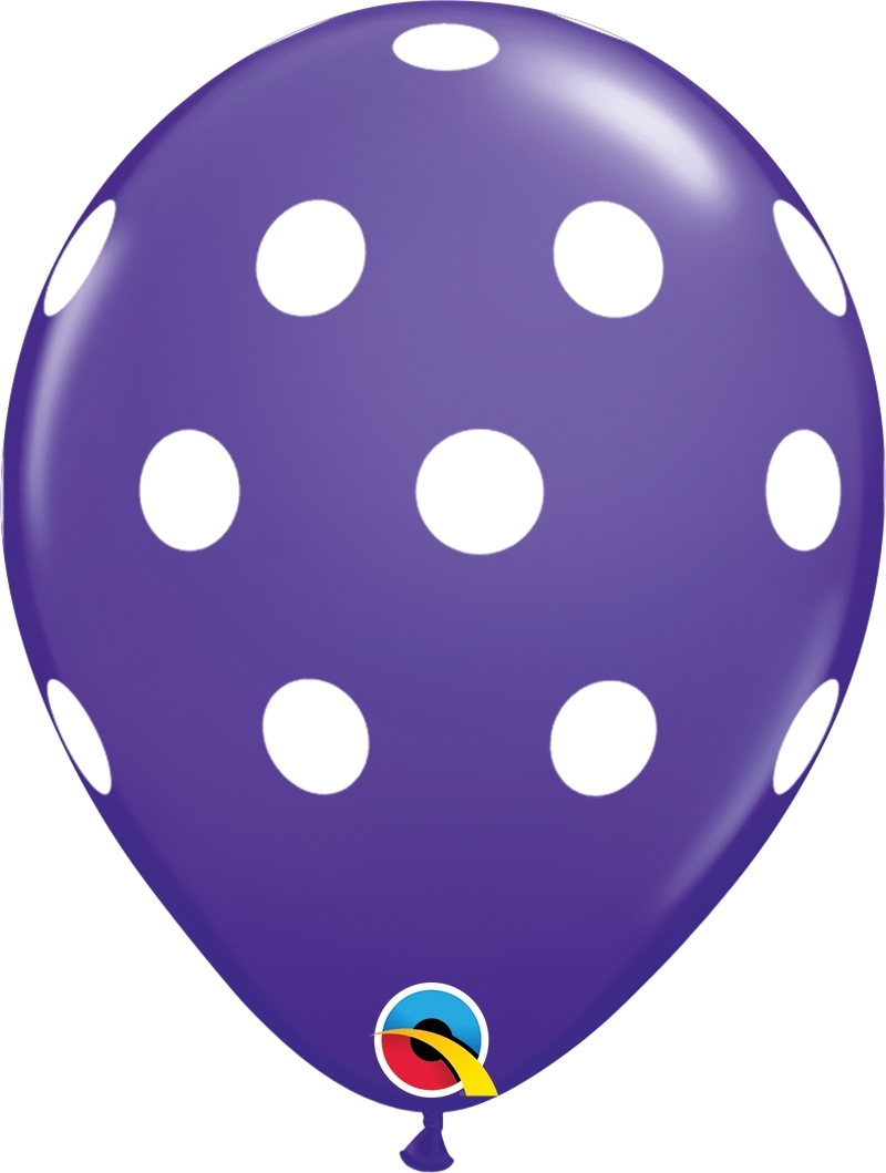 Qualatex Latexballon Big Polka Dots verschiedene Farben Ø 30cm