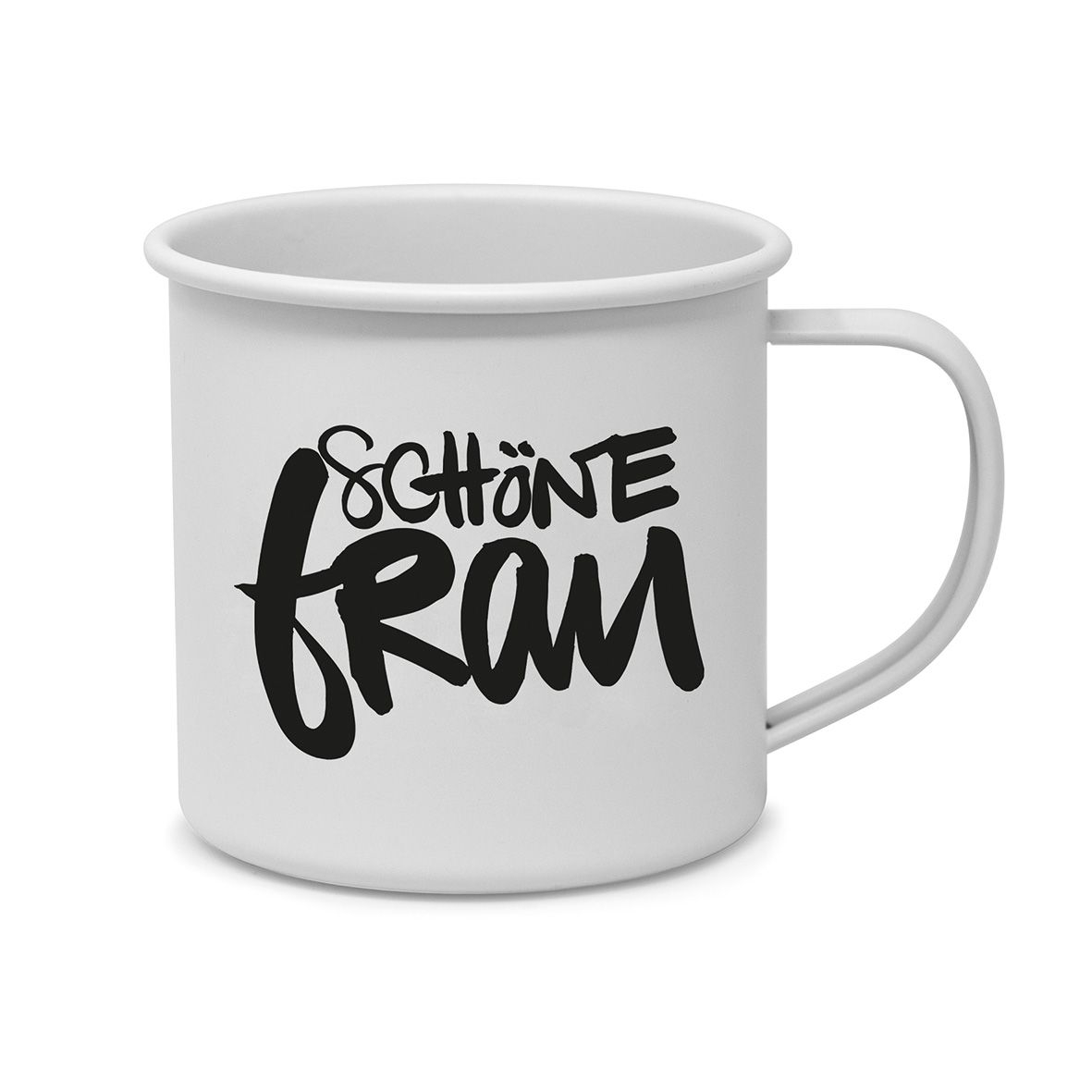 Metal Mug "Schöne Frau"