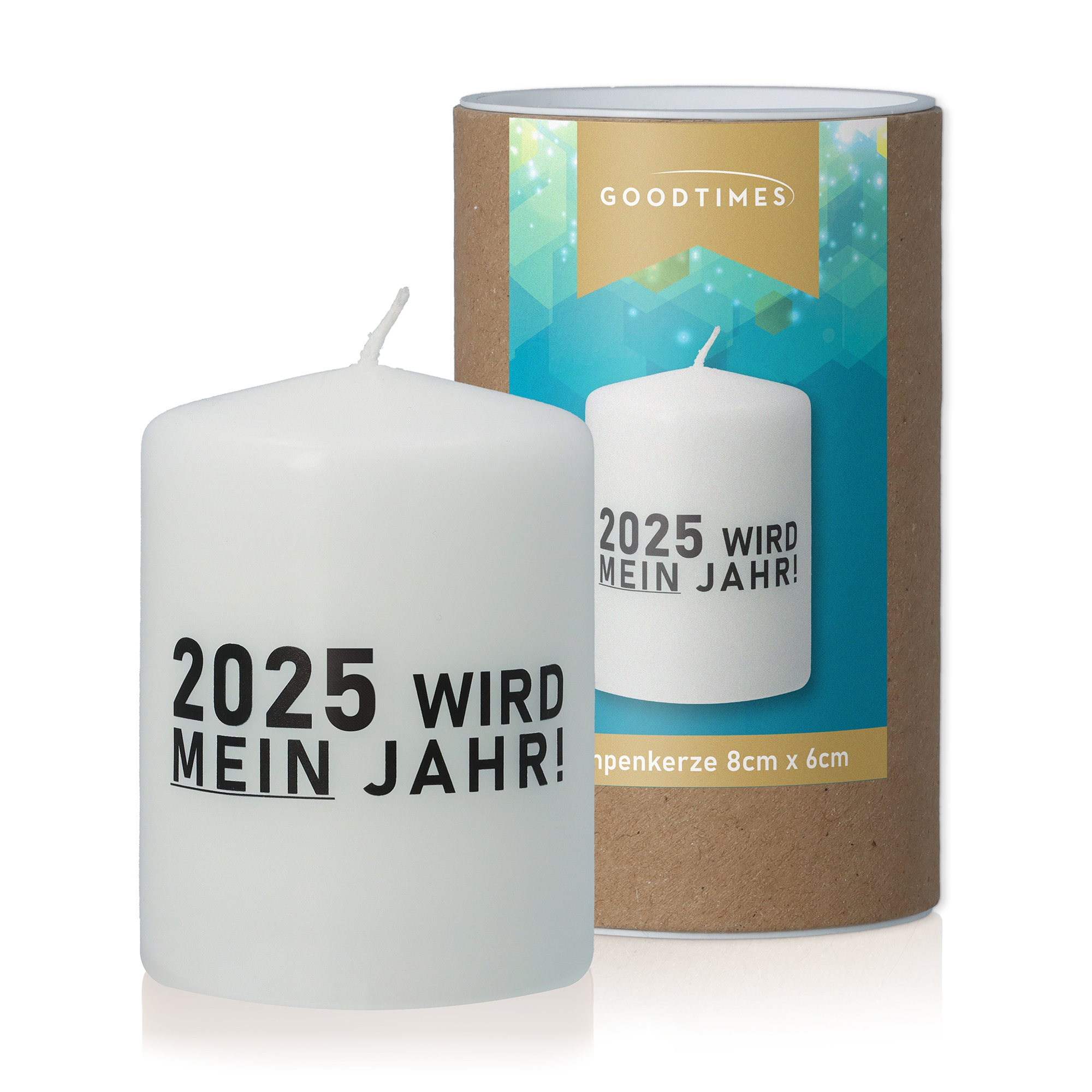 Kerze "2025 wird mein Jahr!"