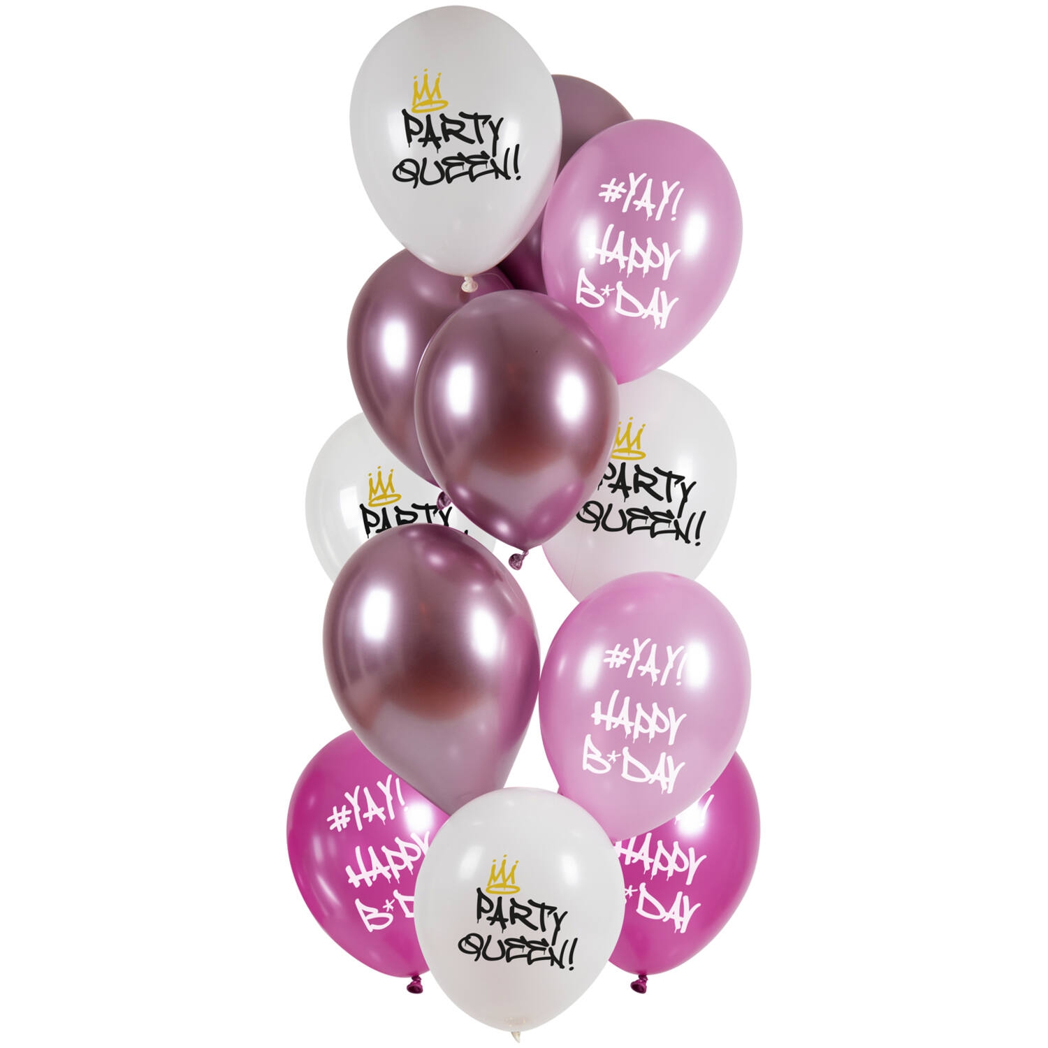 12 Latexballons im Set "Party Queen" Ø 33cm