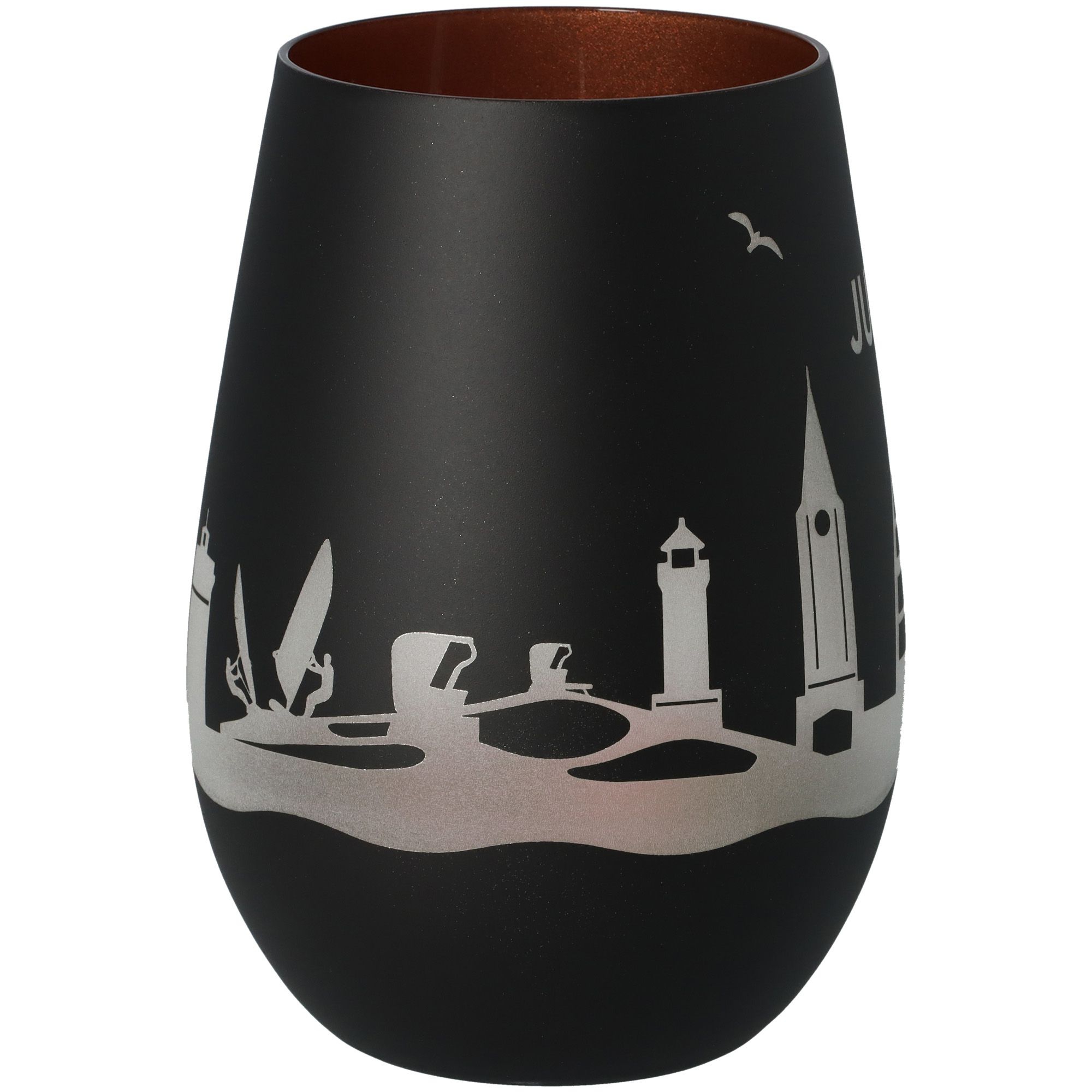 Windlicht Skyline Juist Schwarz/Bronze