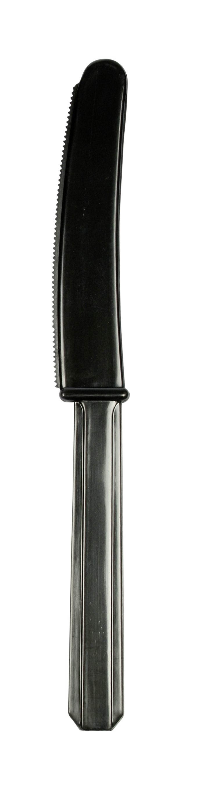 Schwarz - 10 Plastikmesser