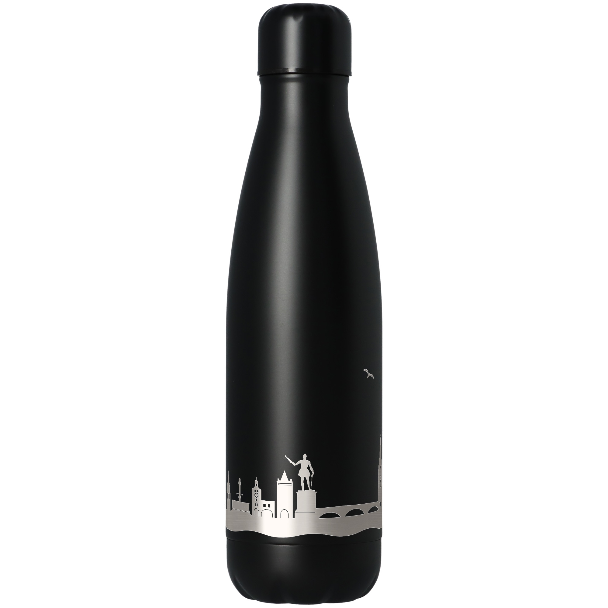 Trinkflasche Skyline Regensburg Schwarz 500ml