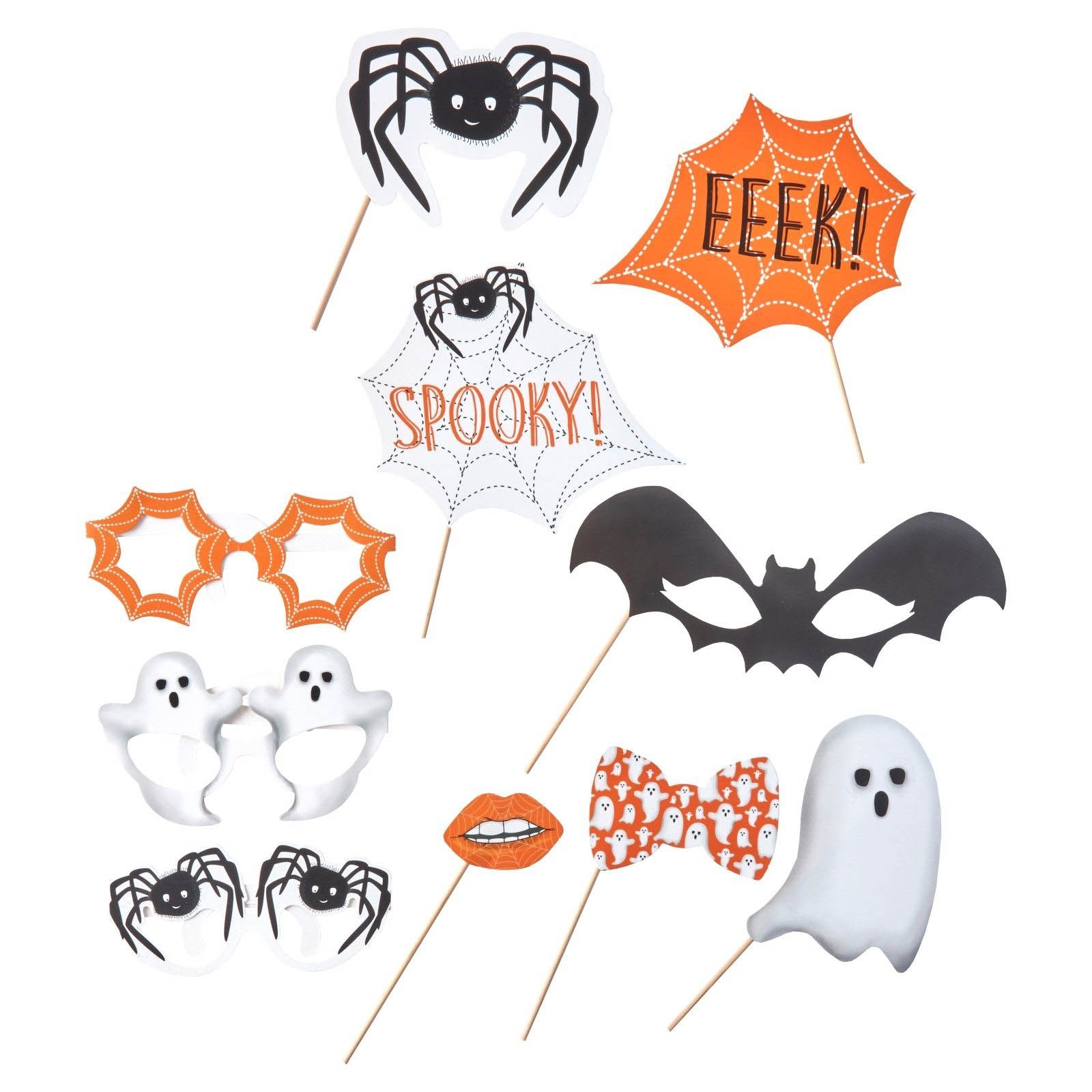 Spooky Spider - Halloween Photo Booth Props 10 tlg.