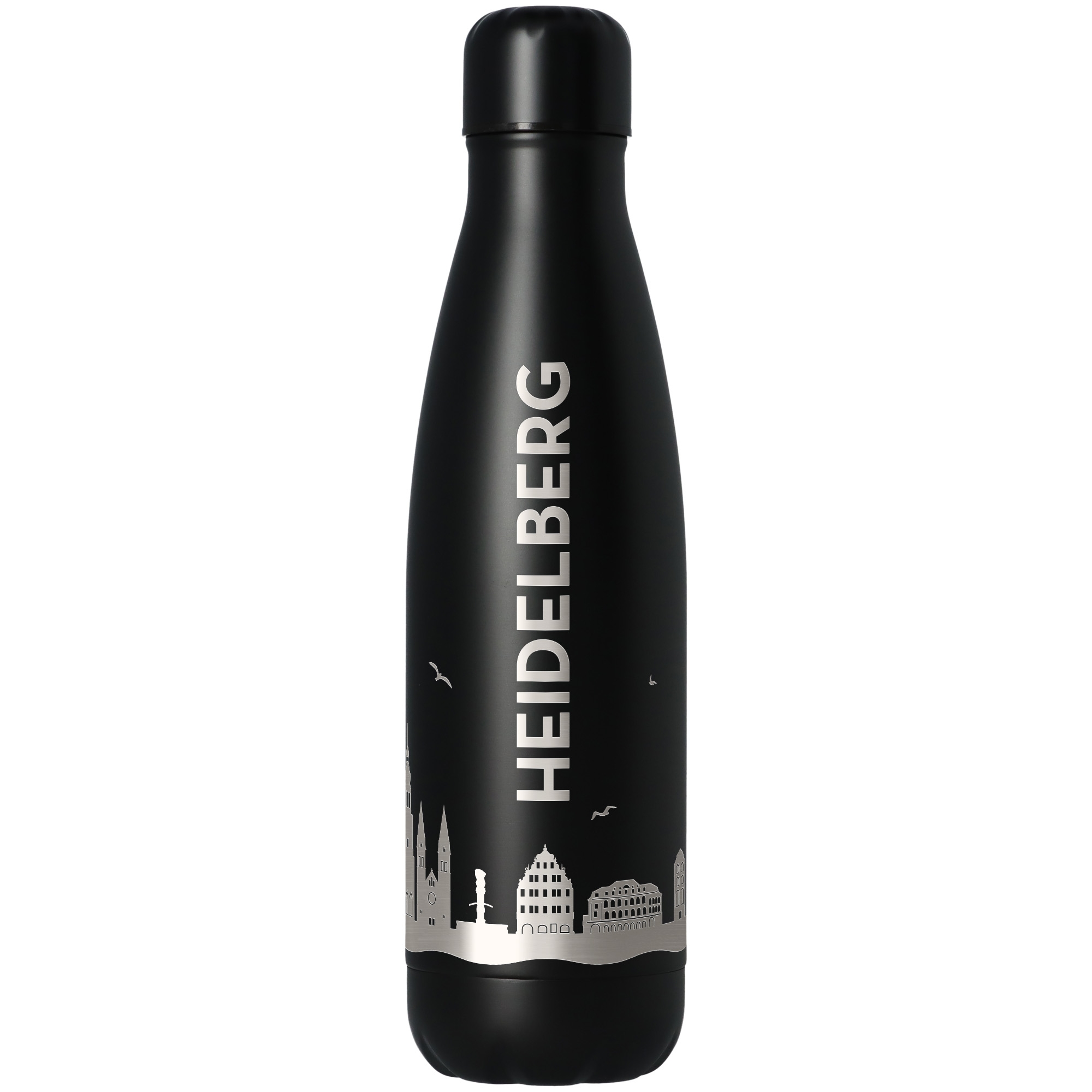 Trinkflasche Skyline Heidelberg Schwarz 500ml