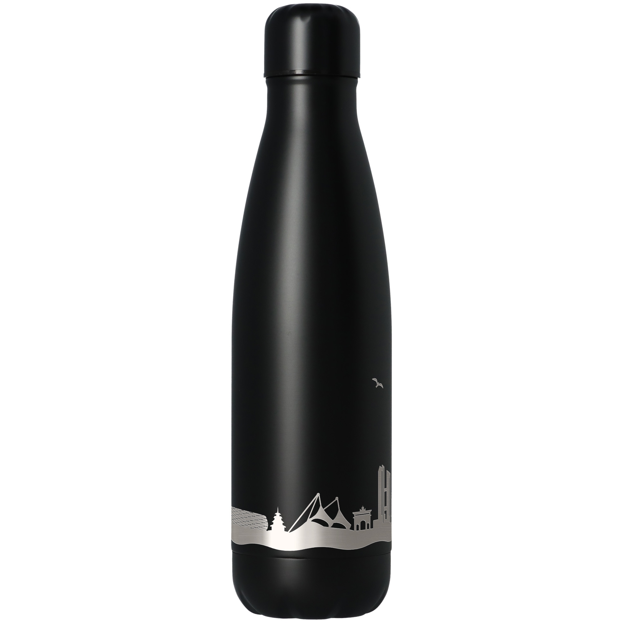 Trinkflasche Skyline München Schwarz 500ml